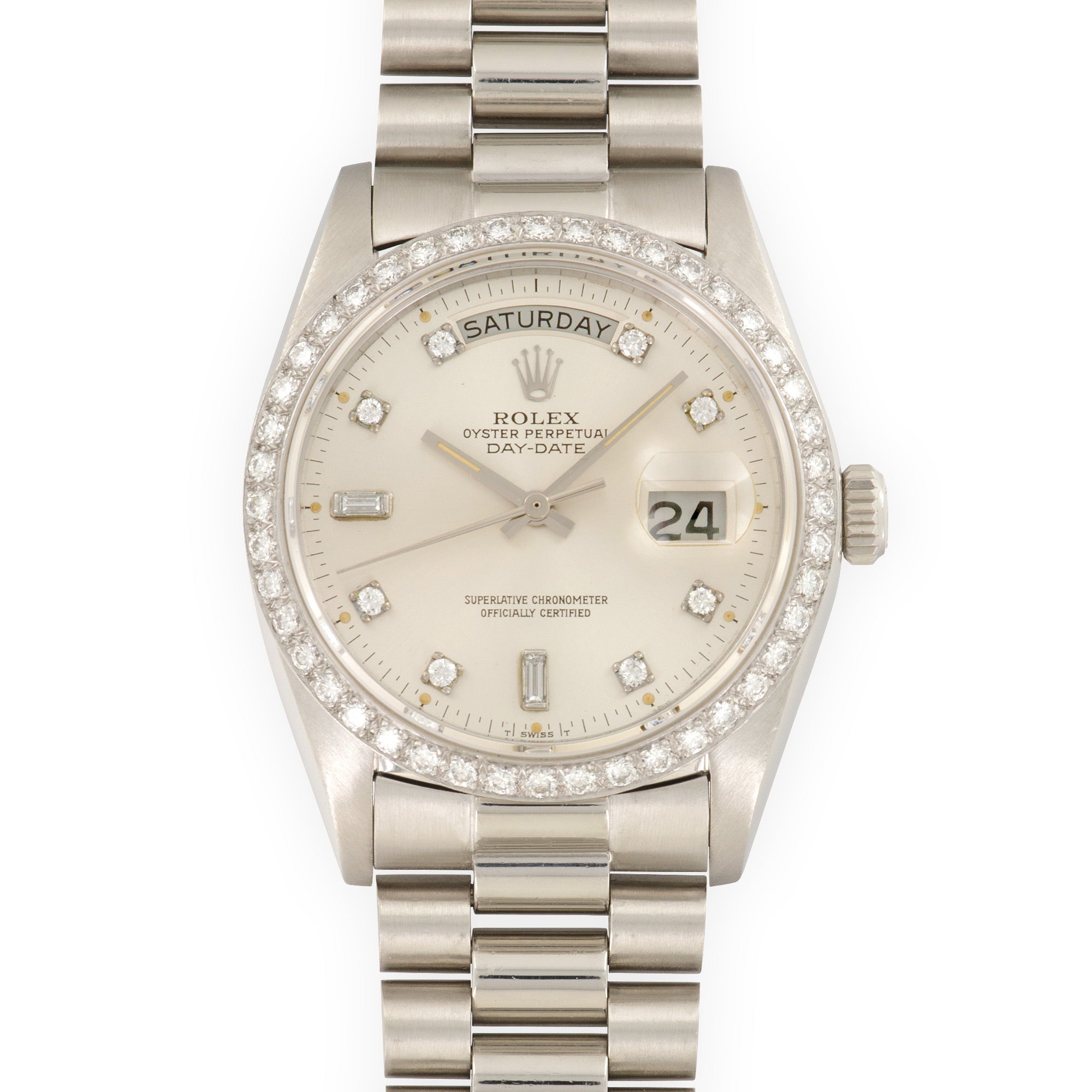 Rolex - Rolex Platinum Day-Date Diamond Watch Ref. 18036 - The Keystone Watches