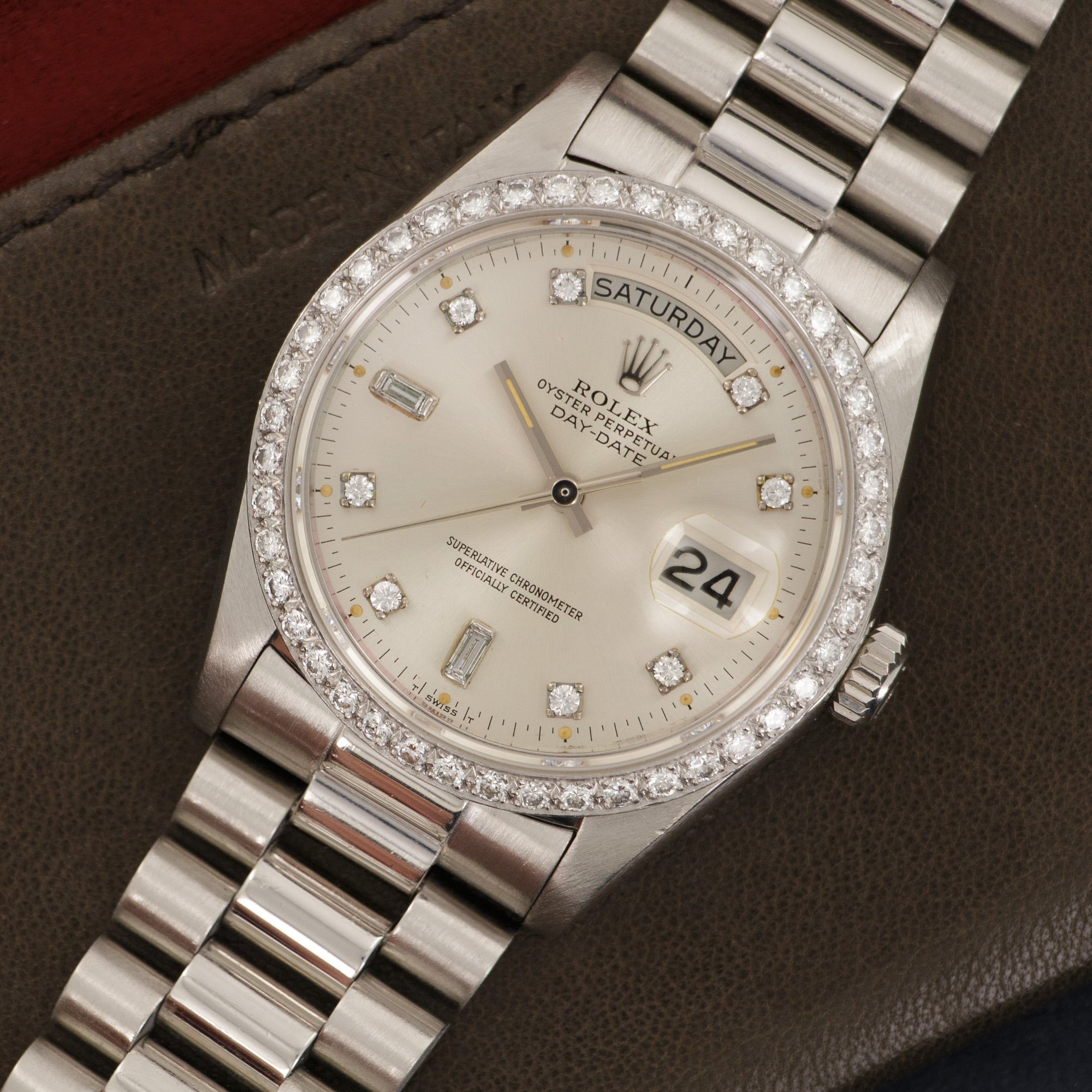 Rolex - Rolex Platinum Day-Date Diamond Watch Ref. 18036 - The Keystone Watches