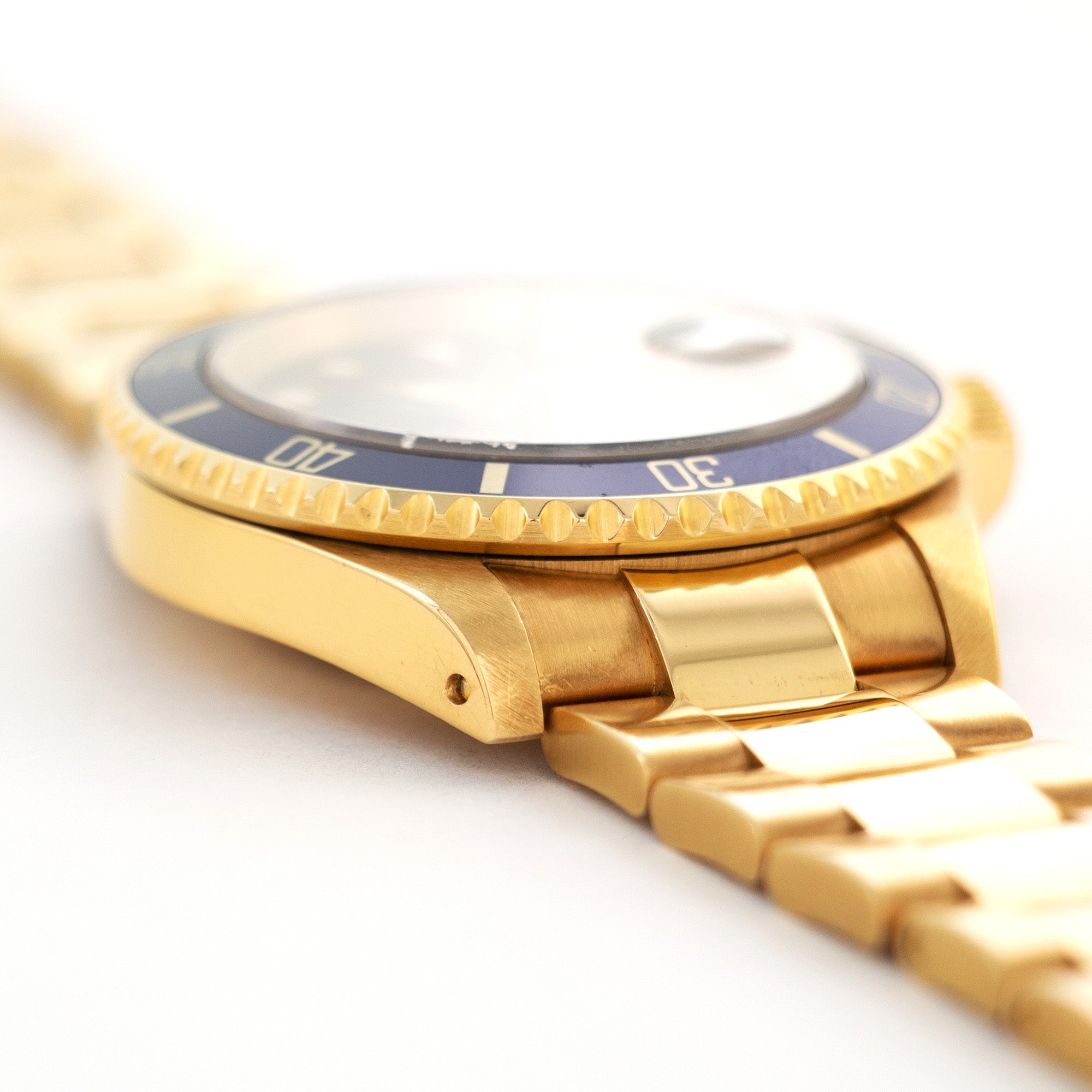 Rolex - Rolex Yellow Gold Submariner Watch Ref 16618 with Original Tropical Purple Dial - The Keystone Watches