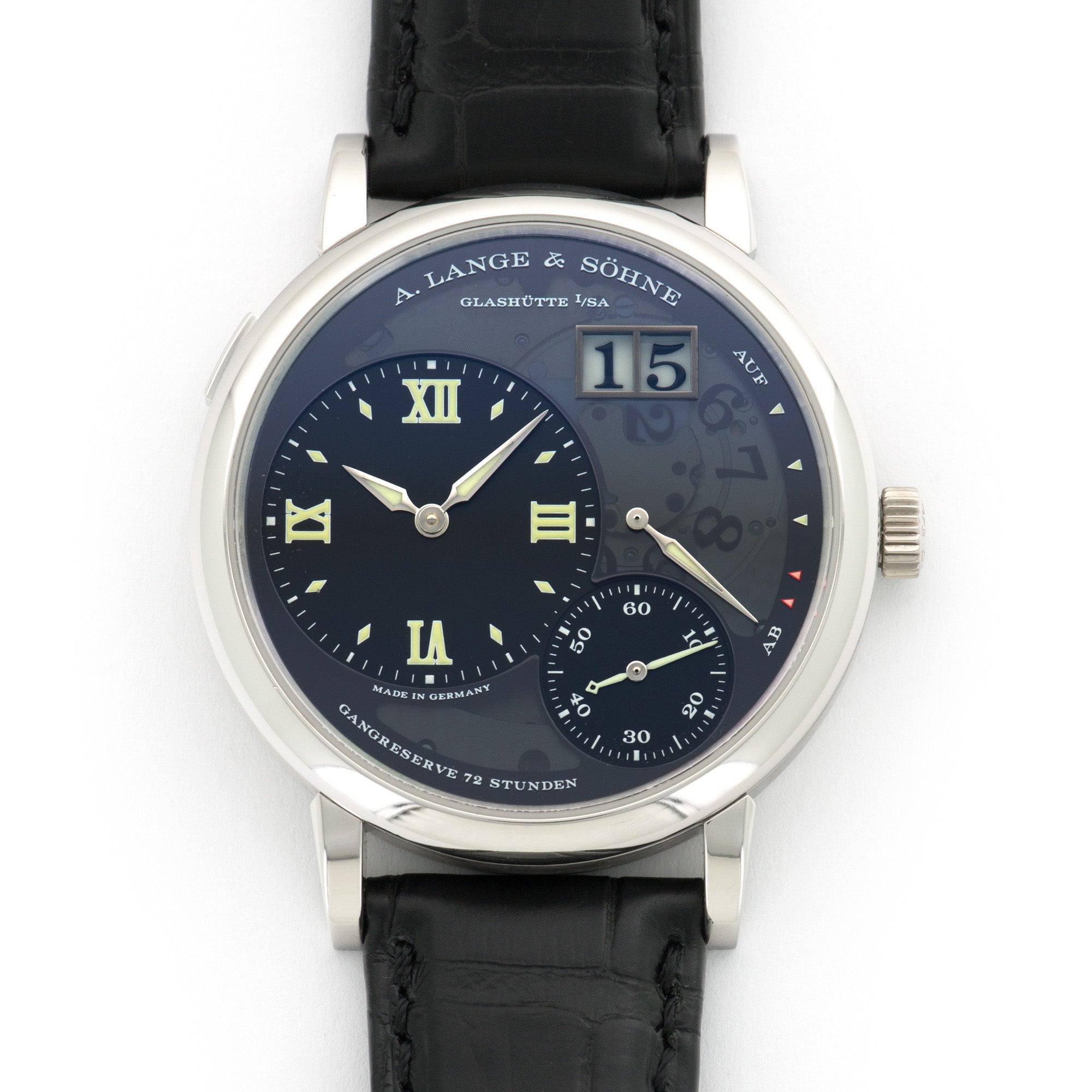 A. Lange & Sohne - A. Lange & Sohne Platinum Grande Lange 1 Lumen Watch Ref. 117.035 - The Keystone Watches