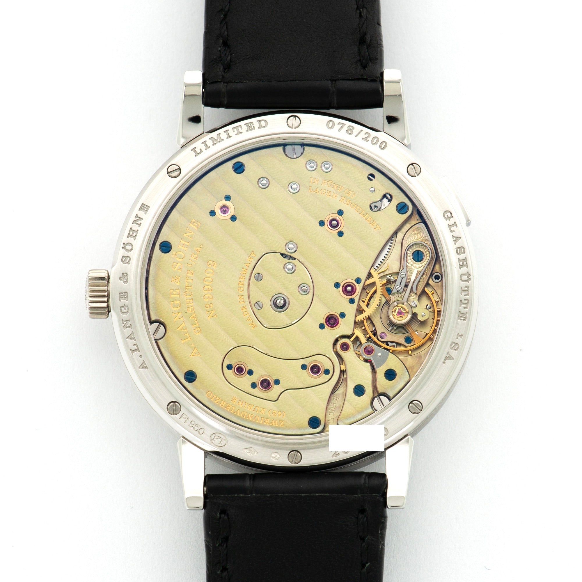 A. Lange &amp; Sohne - A. Lange &amp; Sohne Platinum Grande Lange 1 Lumen Watch Ref. 117.035 - The Keystone Watches