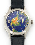 Laurent Ferrier - Laurent Ferrier White Gold Galet Traveler Enamel World Watch, Limited U.S. Edition - The Keystone Watches