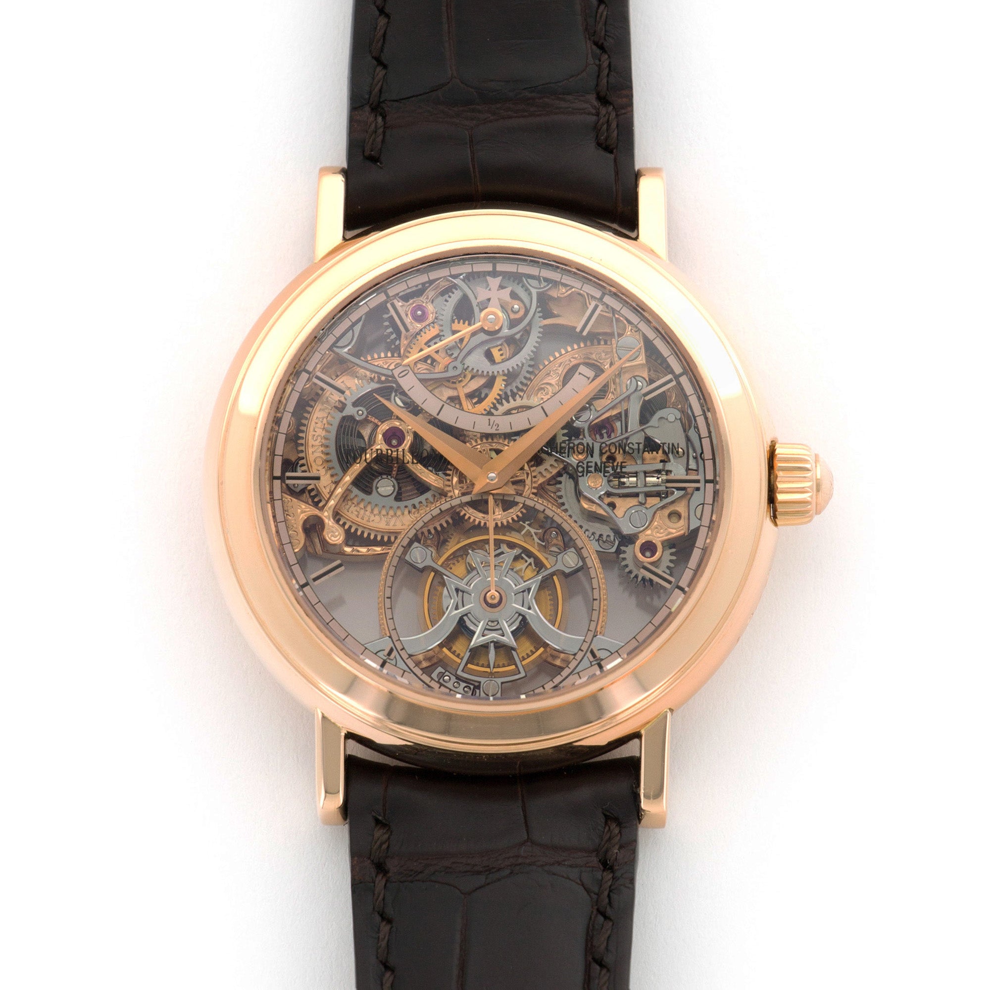 Vacheron Constantin - Vacheron Constantin Rose Gold Skeletonized Tourbillon Watch - The Keystone Watches