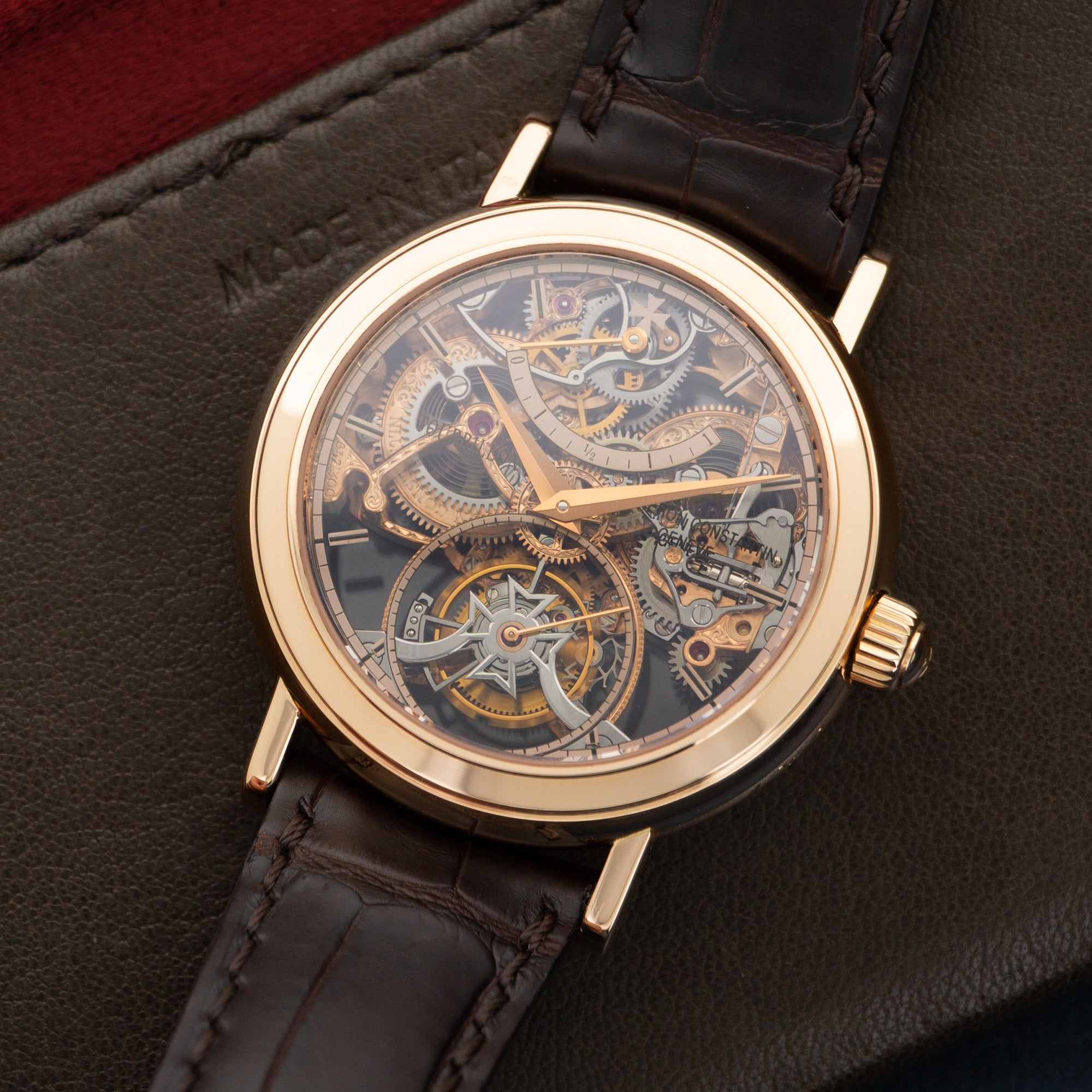 Vacheron Constantin - Vacheron Constantin Rose Gold Skeletonized Tourbillon Watch - The Keystone Watches