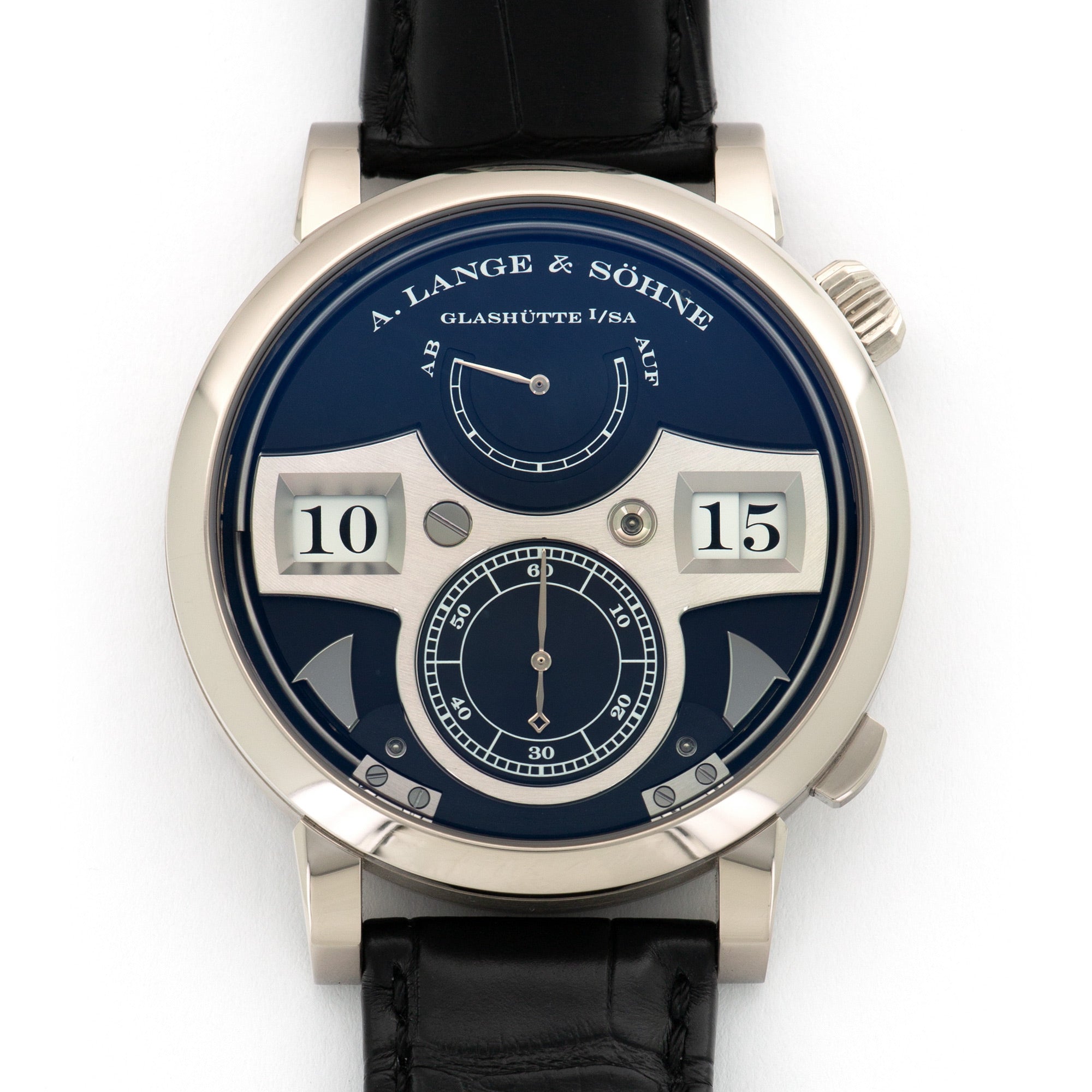 A. Lange & Sohne - A. Lange & Sohne White Gold Zeitwerk Striking Time Watch Ref. 145.029 - The Keystone Watches