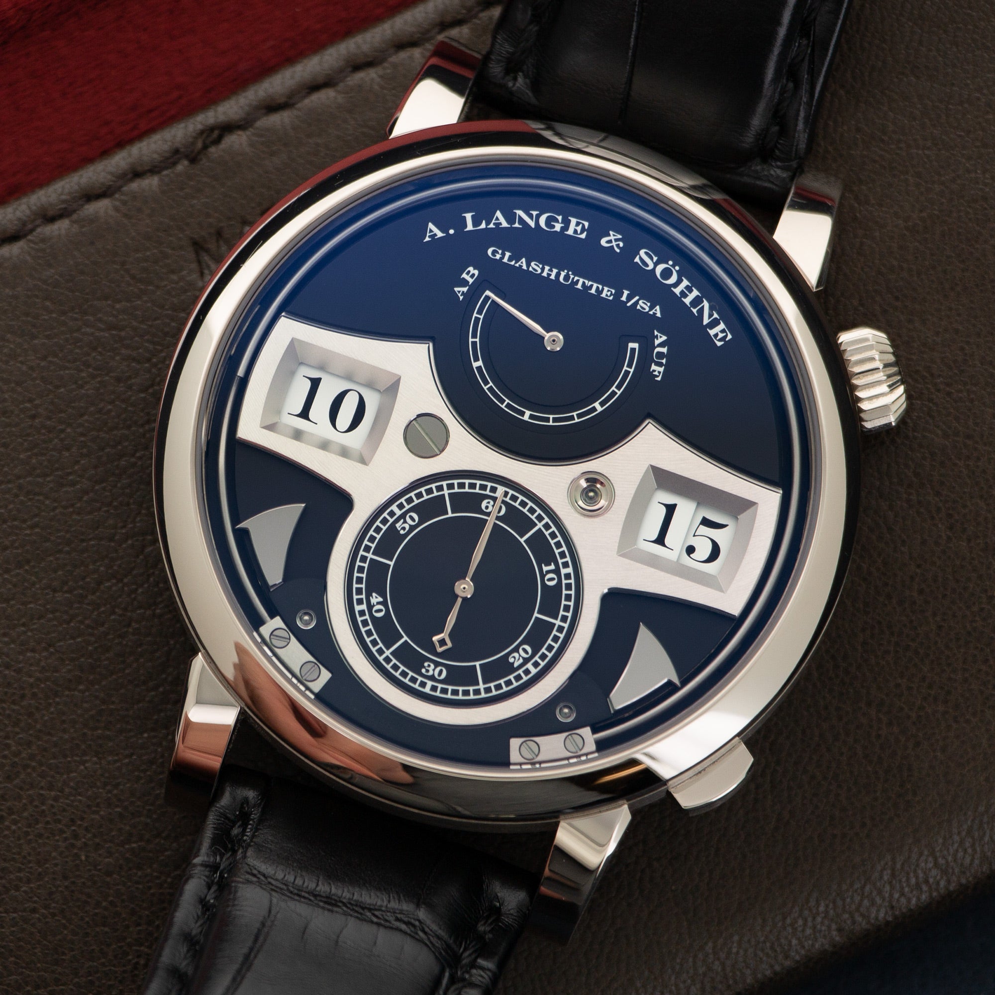 A. Lange & Sohne - A. Lange & Sohne White Gold Zeitwerk Striking Time Watch Ref. 145.029 - The Keystone Watches