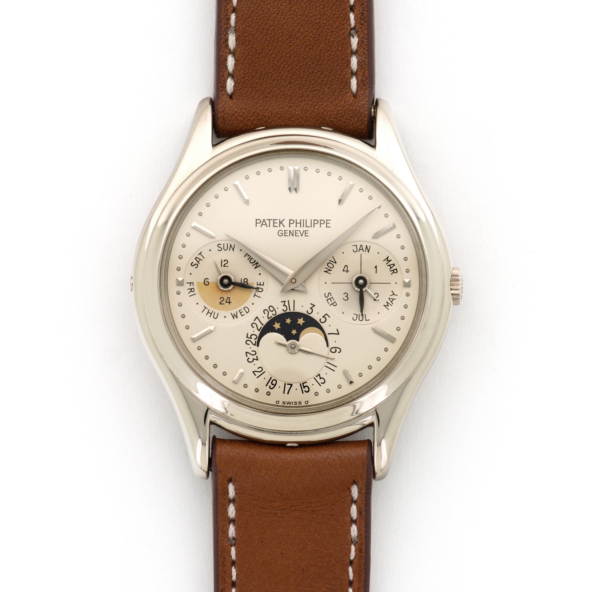 Patek Philippe - Patek Philippe White Gold Perpetual Calendar Watch Ref. 3940 - The Keystone Watches