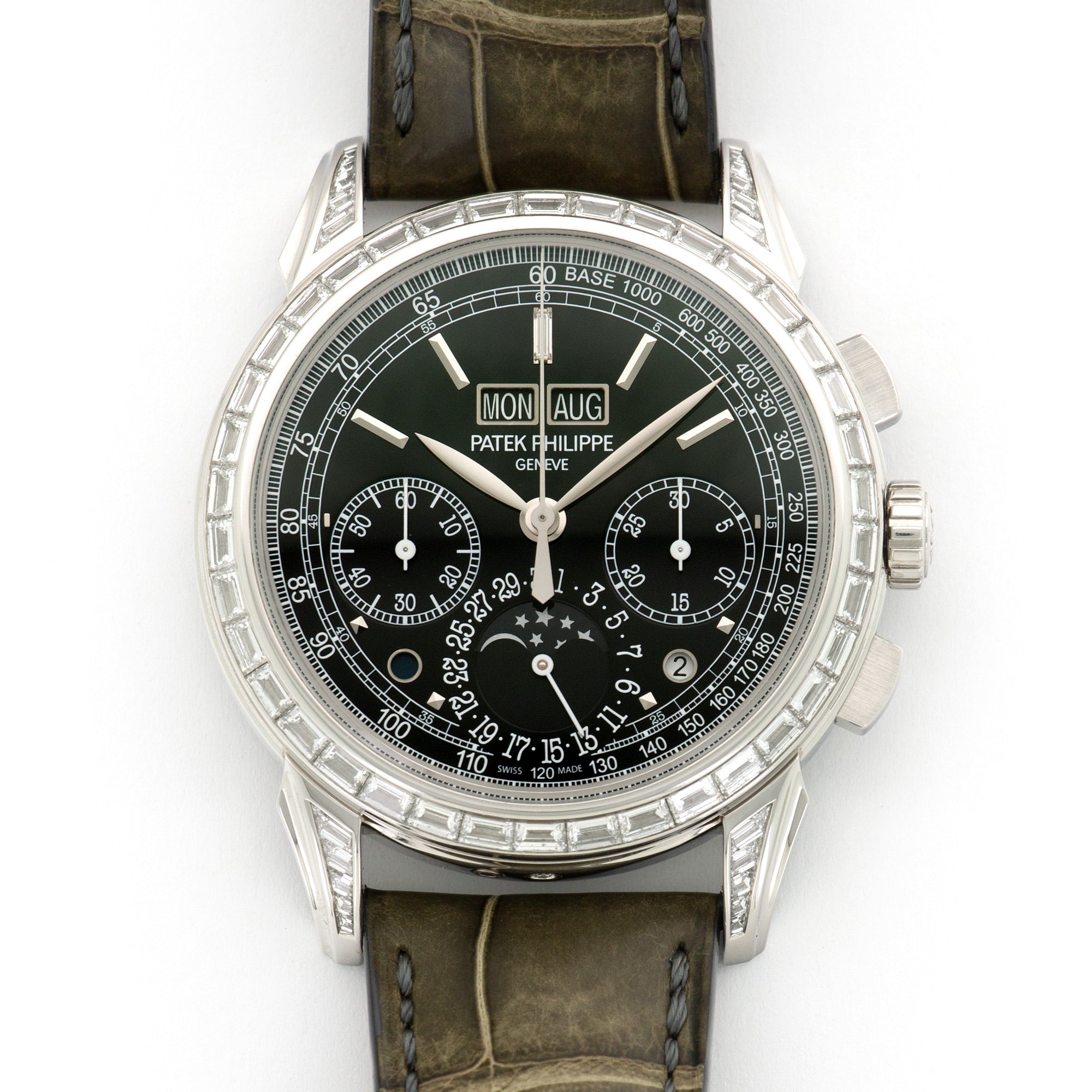 Patek Philippe - Patek Philippe Platinum Perpetual Diamond Chrono Watch Ref. 5271 - The Keystone Watches