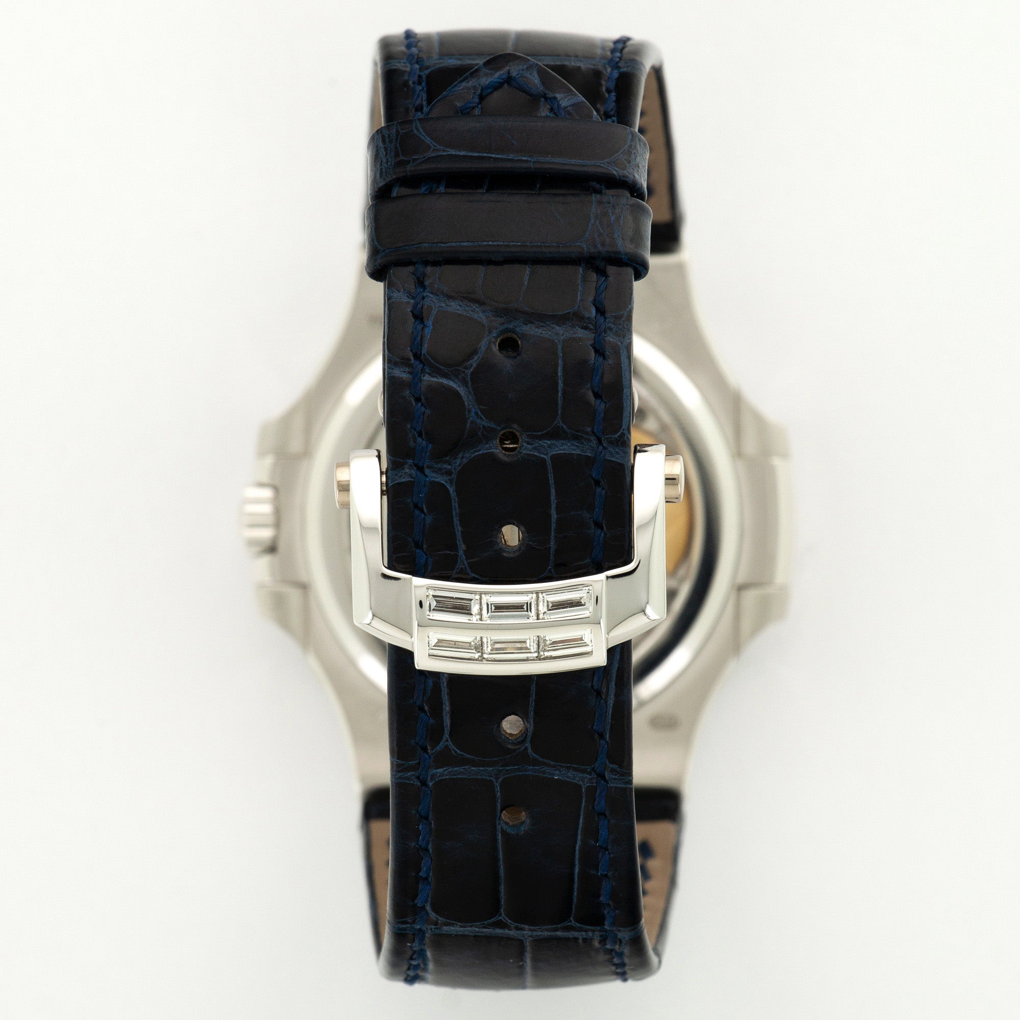 Patek Philippe - Patek Philippe White Gold Nautilus Baguette Diamond Watch Ref. 5724 - The Keystone Watches