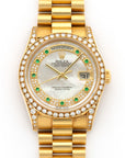 Rolex - Rolex Yellow Gold Day-Date Diamond & Emerald Watch Ref. 18388 - The Keystone Watches