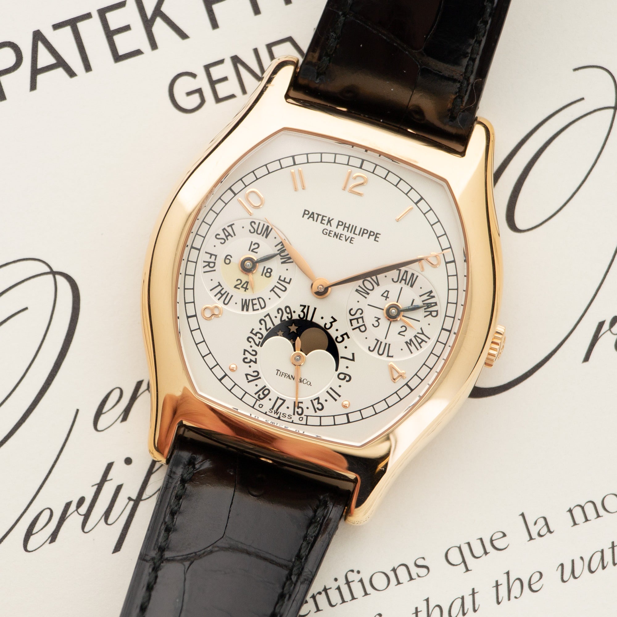 Patek Philippe - Patek Philippe Rose Gold Perpetual Calendar Watch Ref. 5040 Retailed by Tiffany & Co. - The Keystone Watches