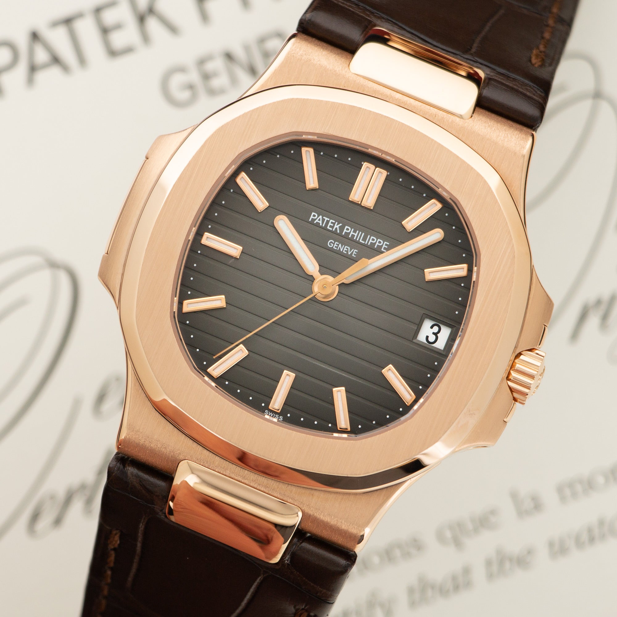 PATEK PHILIPPE ROSE GOLD NAUTILUS MODEL 5711R/1R-001 - Carr Watches