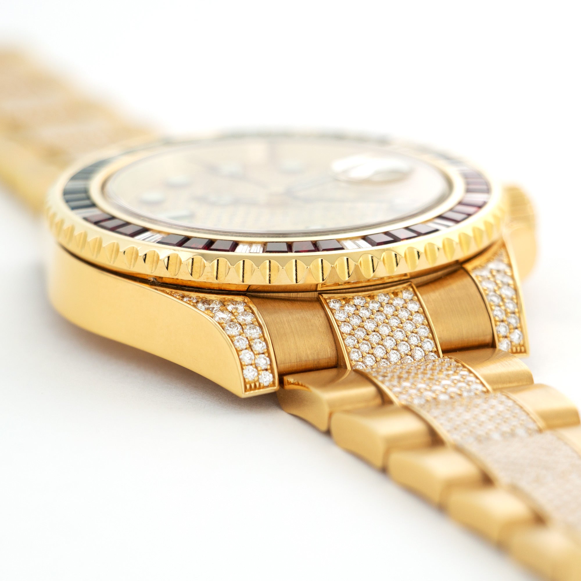 Rolex - Rolex Yellow Gold GMT-Master II Sapphire Ruby Diamond Watch Ref. 116758 - The Keystone Watches