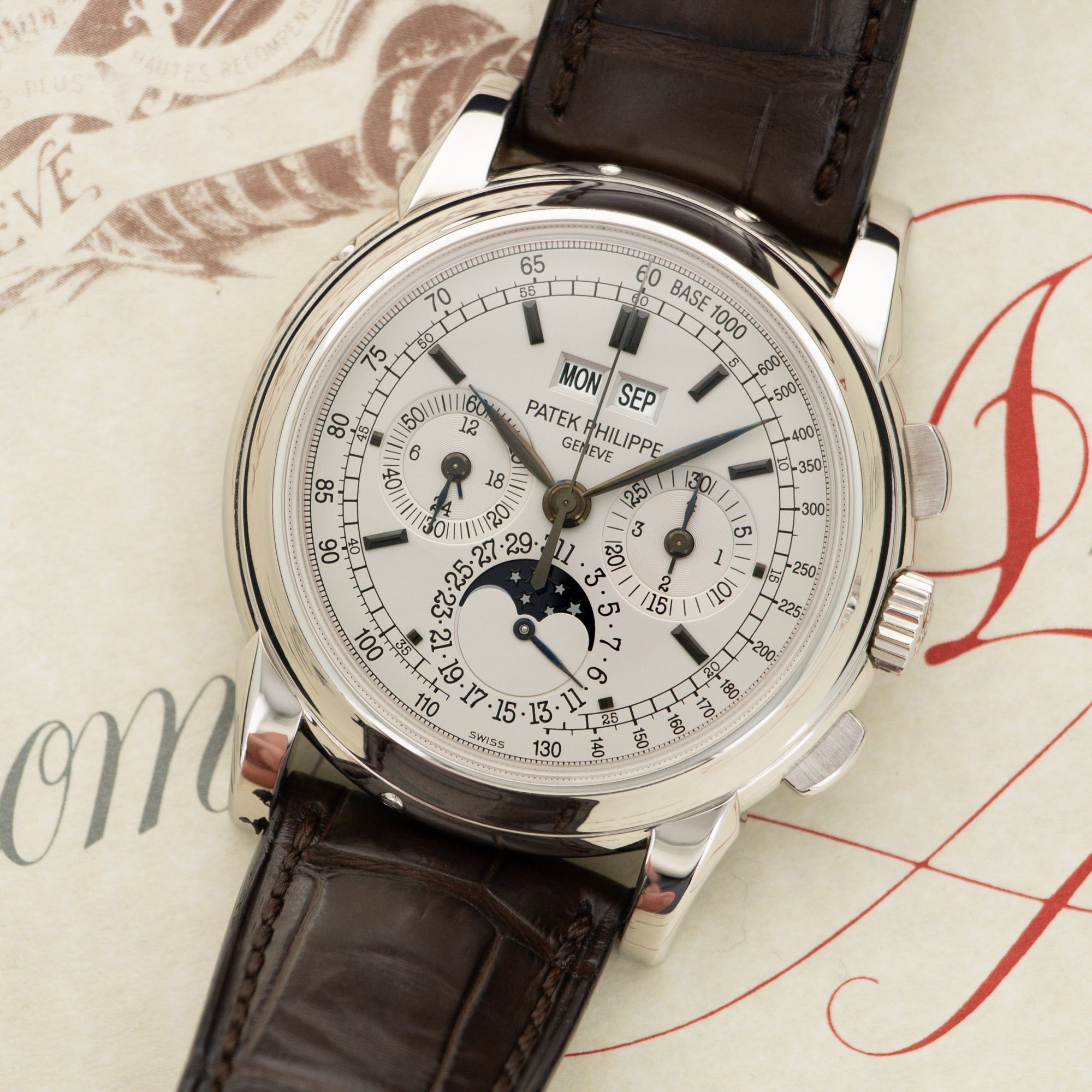 Patek Philippe - Patek Philippe White Gold Perpetual Calendar Chrono Watch Ref. 5970 - The Keystone Watches