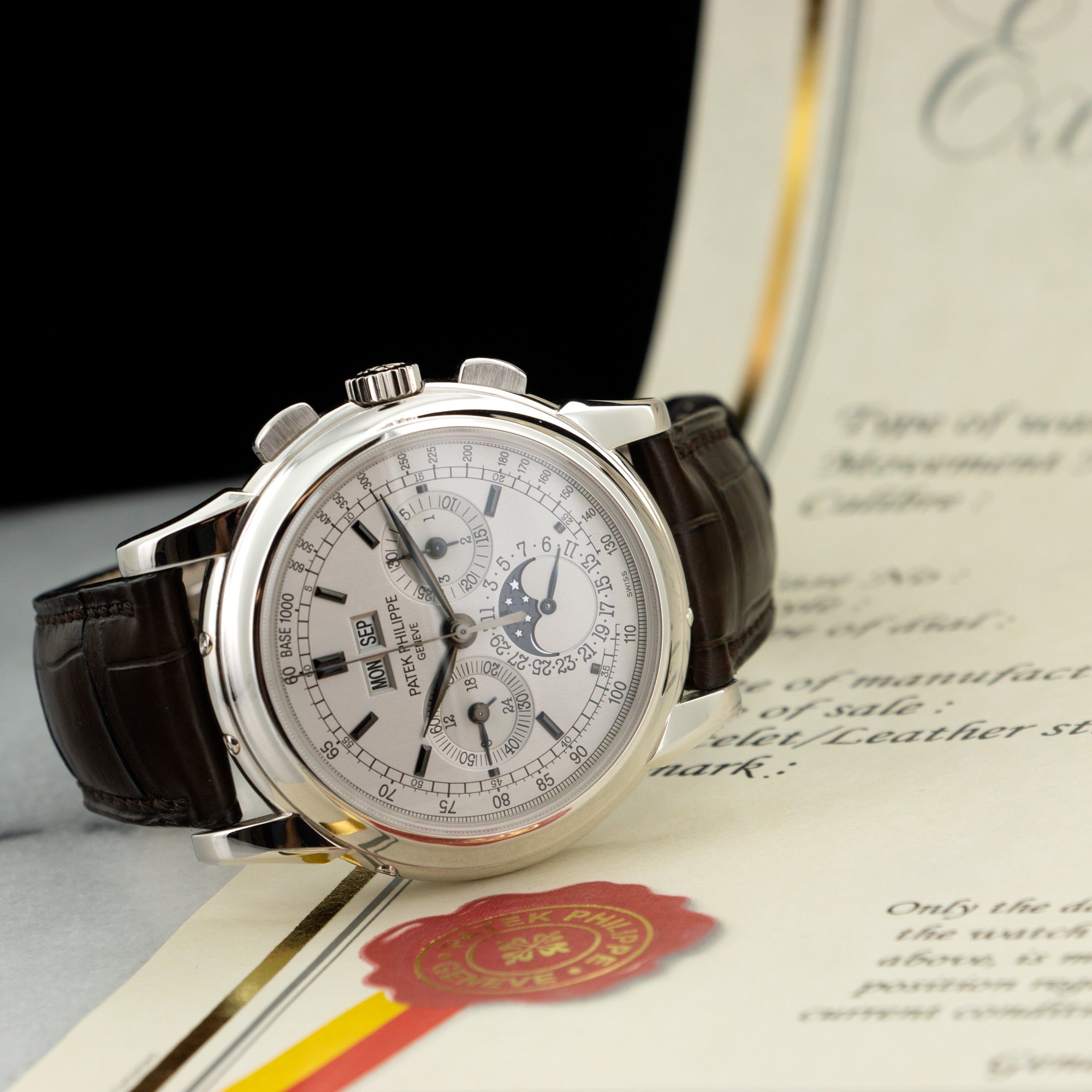 Patek Philippe - Patek Philippe White Gold Perpetual Calendar Chrono Watch Ref. 5970 - The Keystone Watches