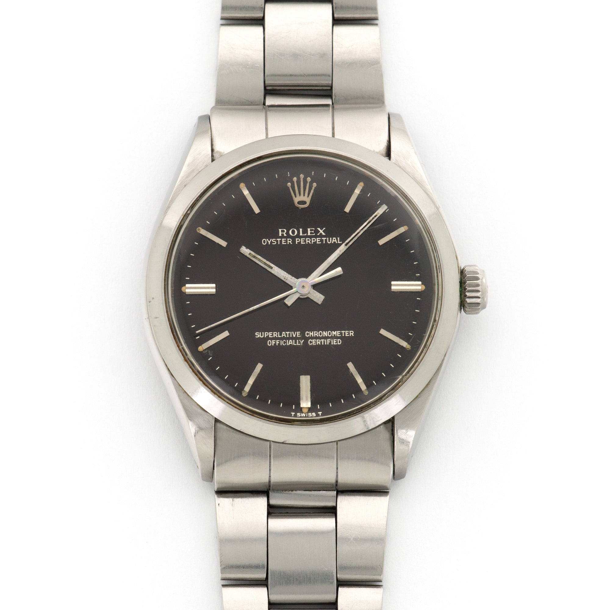 Rolex - Rolex Oyster Perpetual Black Gilt Dial Watch Ref. 1002 - The Keystone Watches