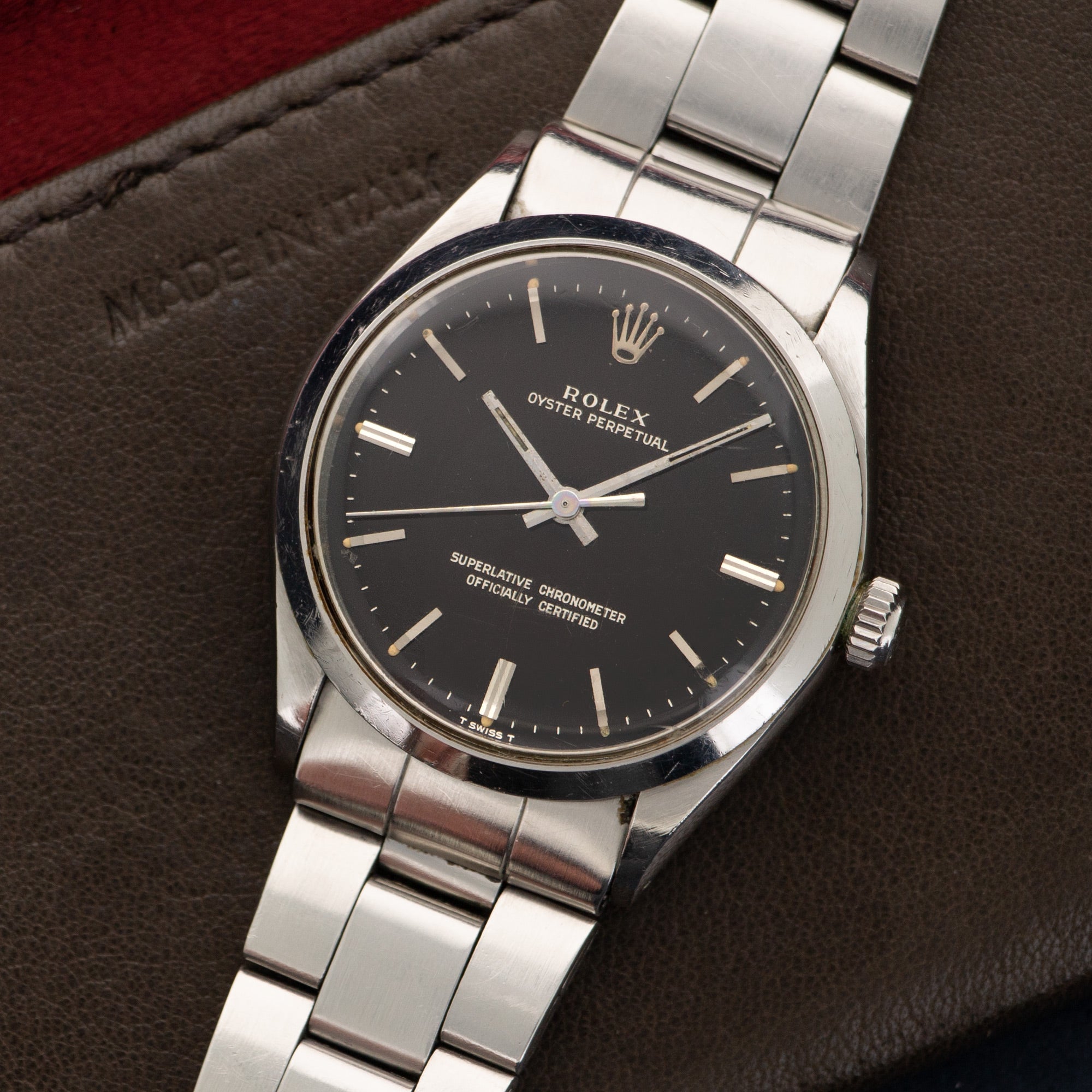 Rolex - Rolex Oyster Perpetual Black Gilt Dial Watch Ref. 1002 - The Keystone Watches
