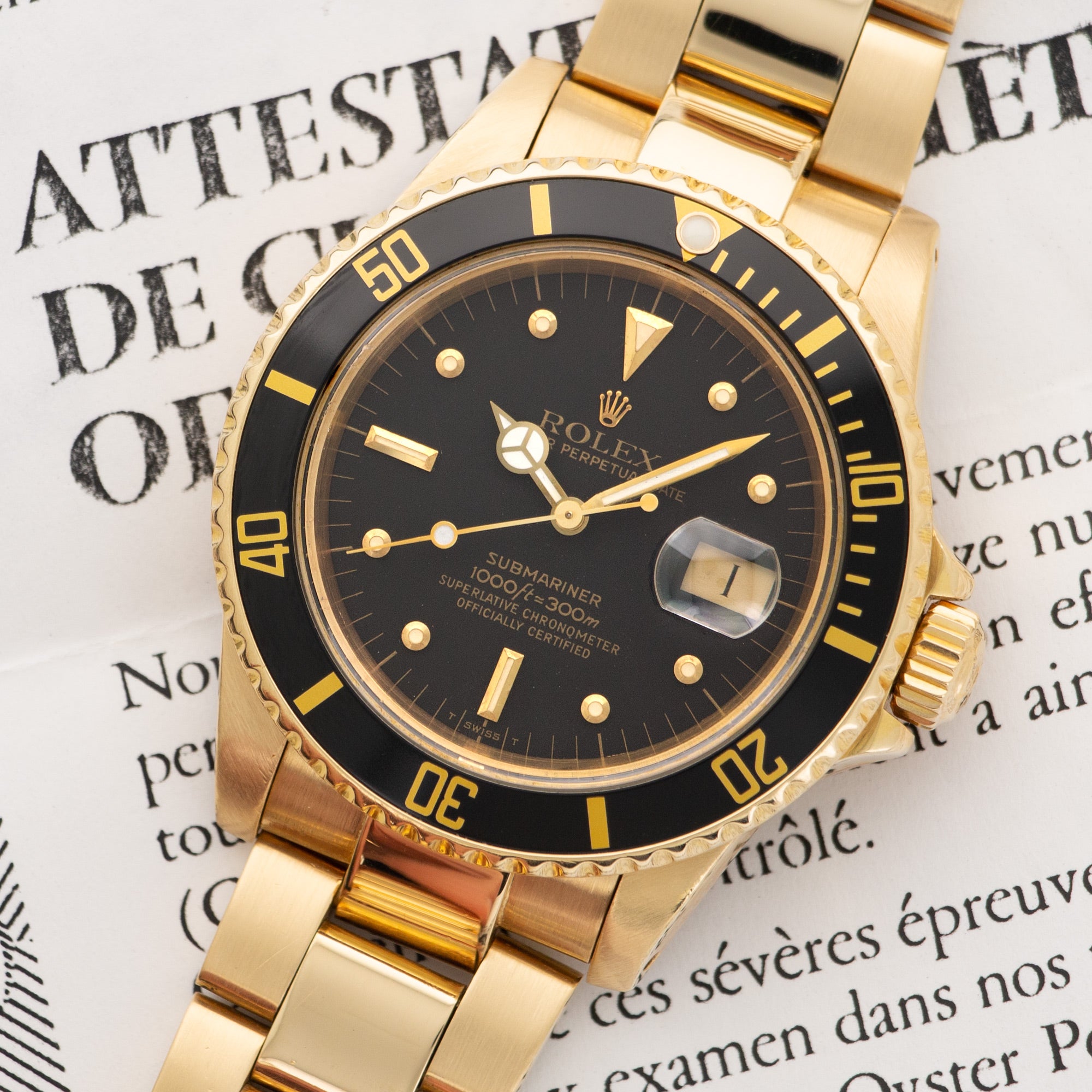 Rolex - Rolex Yellow Gold Submariner Watch Ref. 16808 - The Keystone Watches