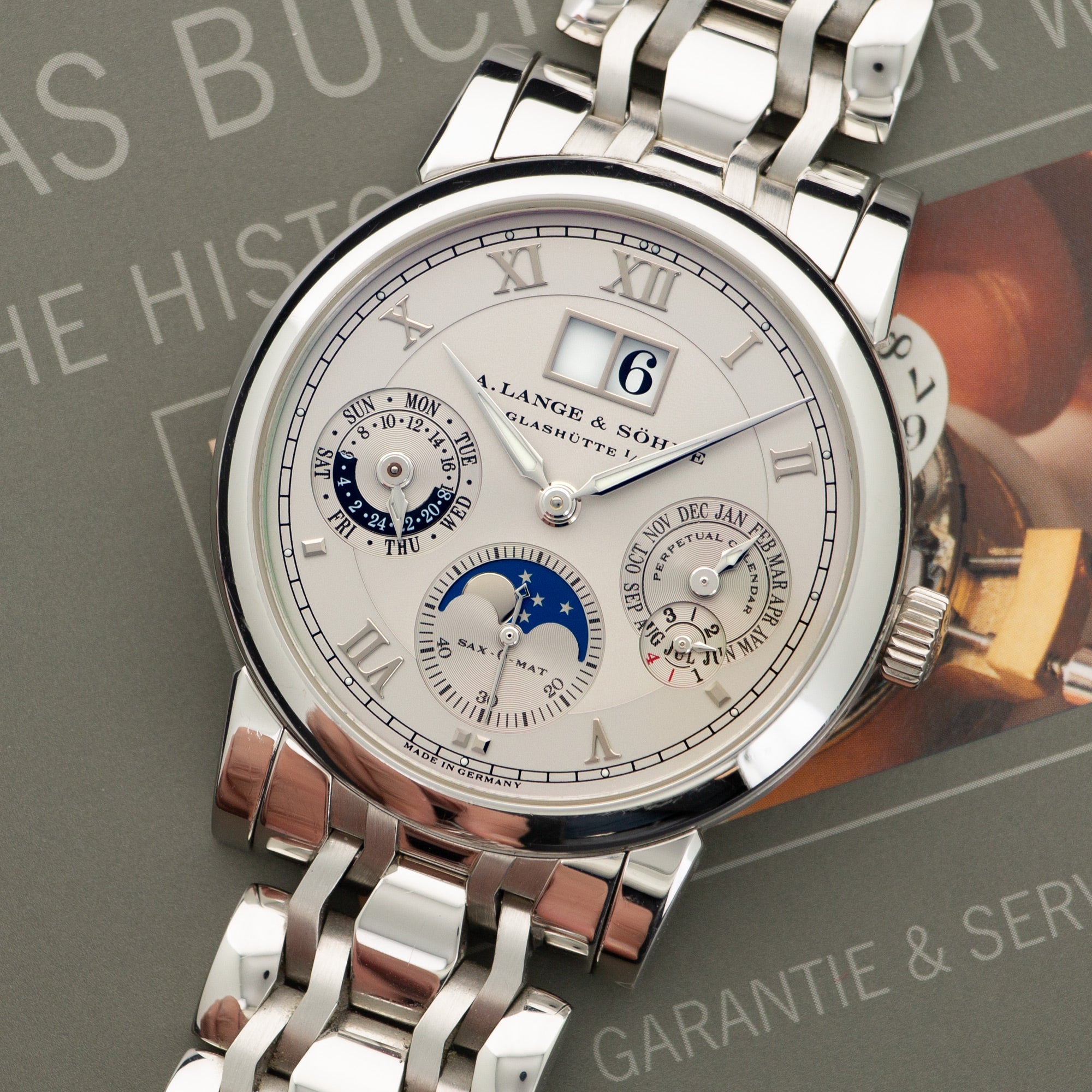 A. Lange &amp; Sohne - A. Lange &amp; Sohne Platinum Langematik Perpetual Watch Ref. 310.225 - The Keystone Watches