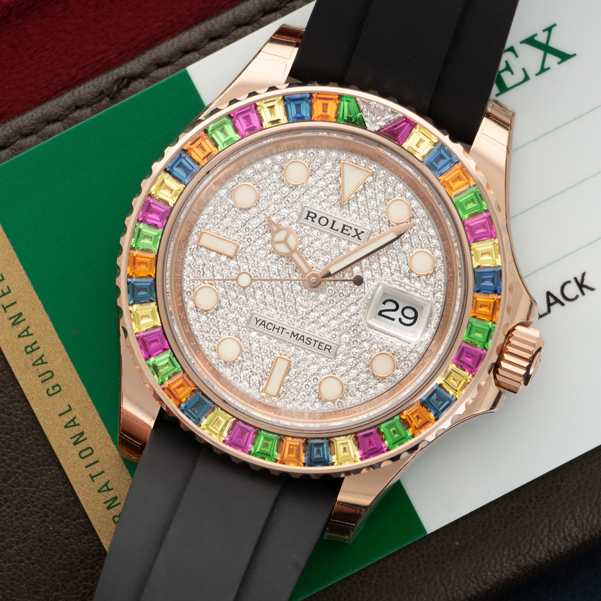 Rolex - Rolex Rose Gold Yacht-Master Rainbow Watch Ref. 116695 - The Keystone Watches