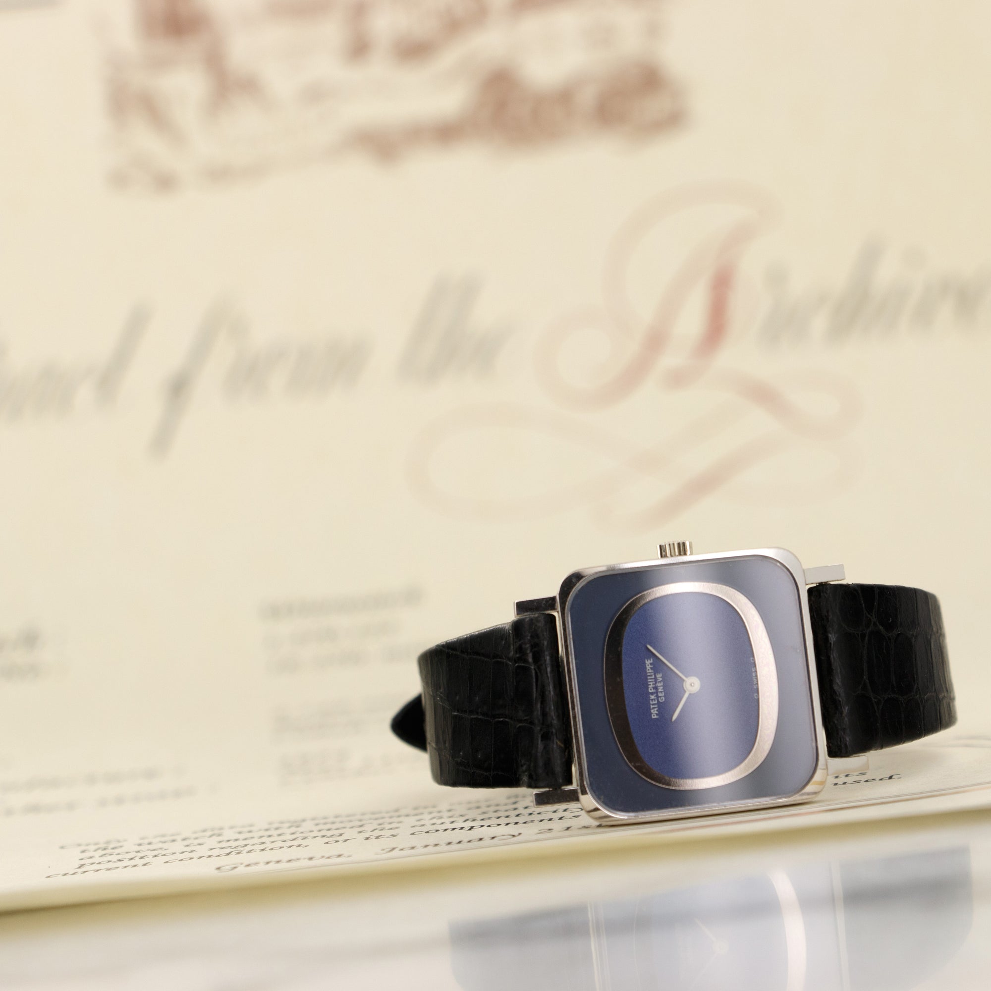 Patek Philippe - Patek Philippe White Gold Unsual Strap Watch Ref. 4183 - The Keystone Watches