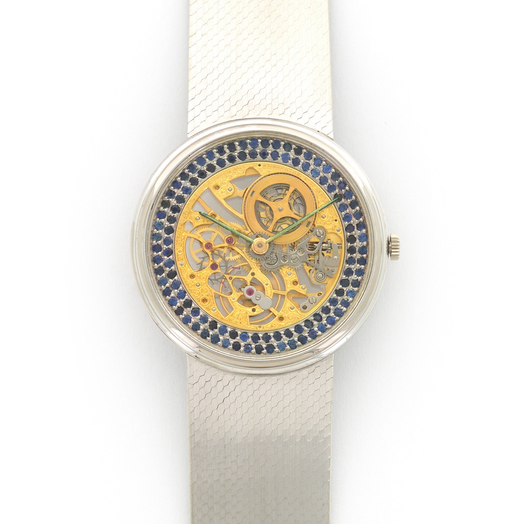 Audemars Piguet - Audemars Piguet White Gold with Sapphires Skeleton Bracelet Watch - The Keystone Watches
