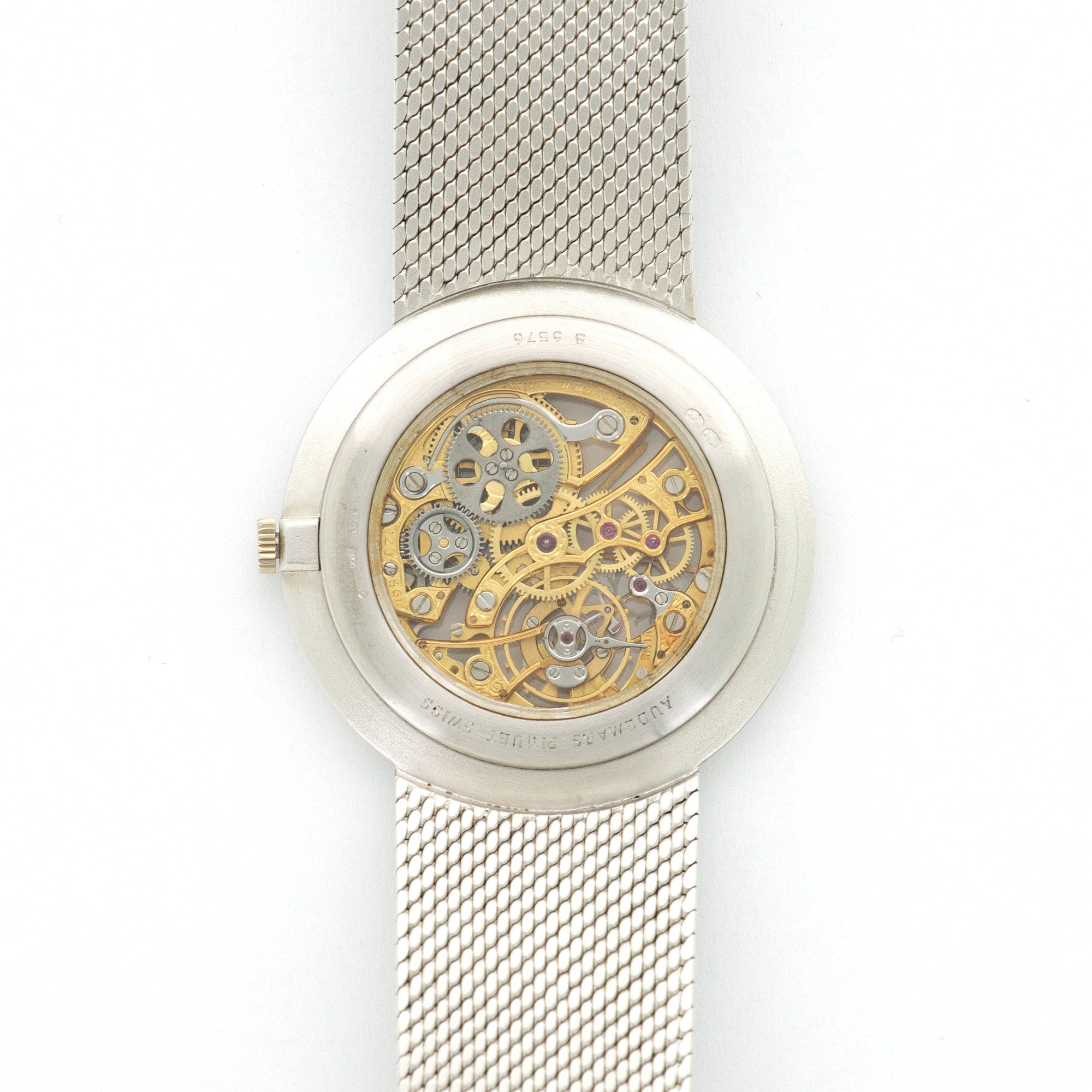 Audemars Piguet - Audemars Piguet White Gold with Sapphires Skeleton Bracelet Watch - The Keystone Watches