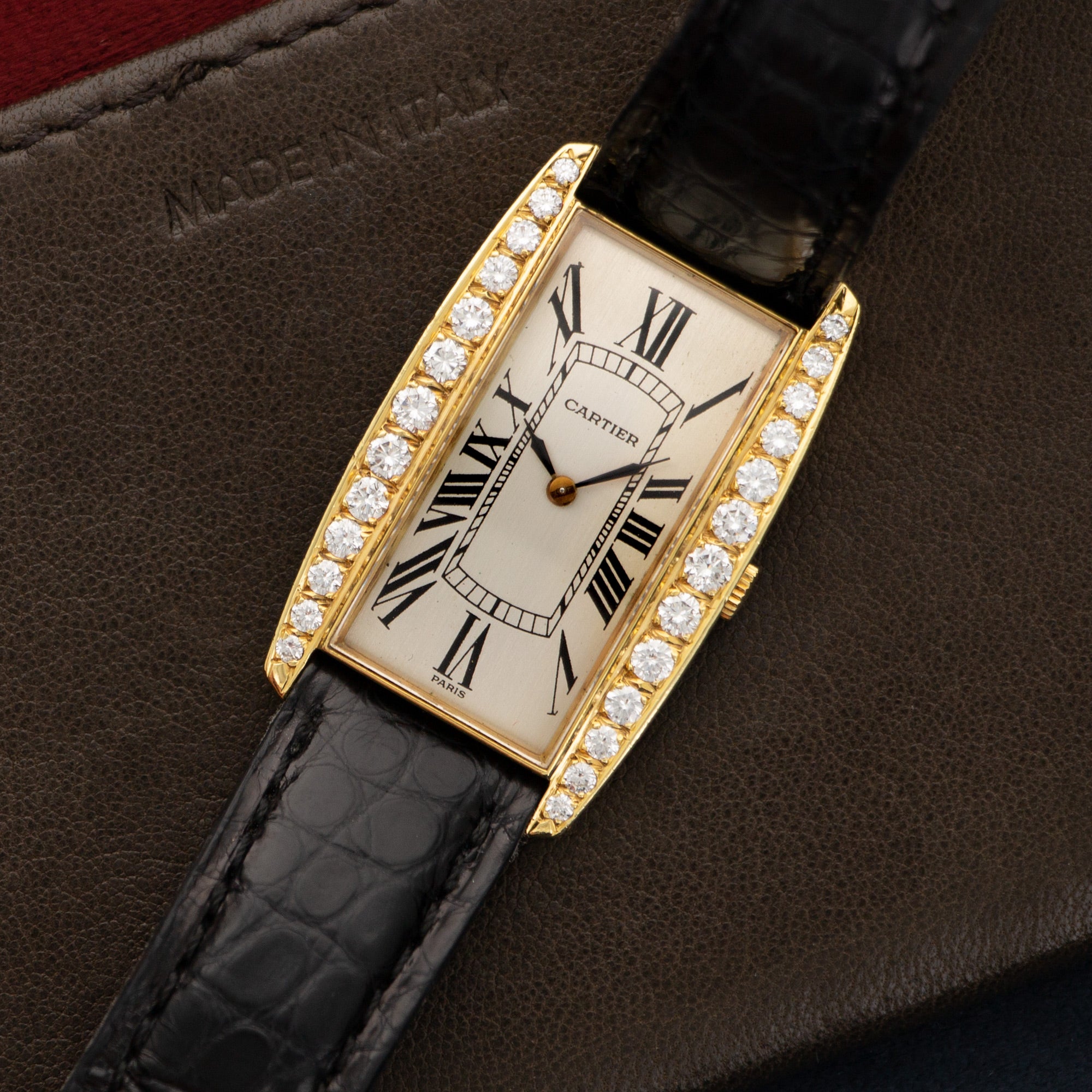 Cartier - Cartier Yellow Gold Tank Diamond Watch - The Keystone Watches