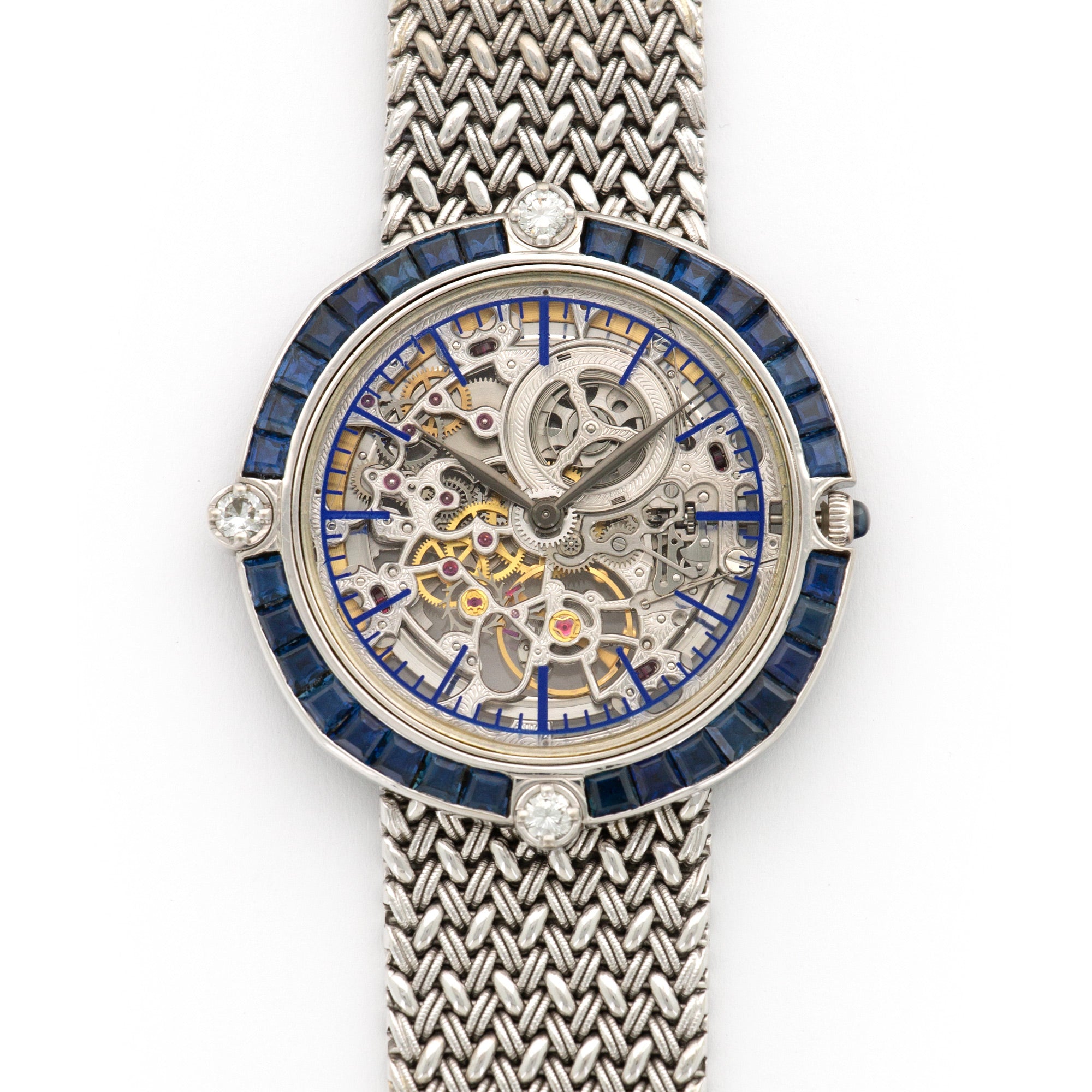 Audemars Piguet - Audemars Piguet White Gold Oversized Skeleton Sapphire & Diamond Watch - The Keystone Watches