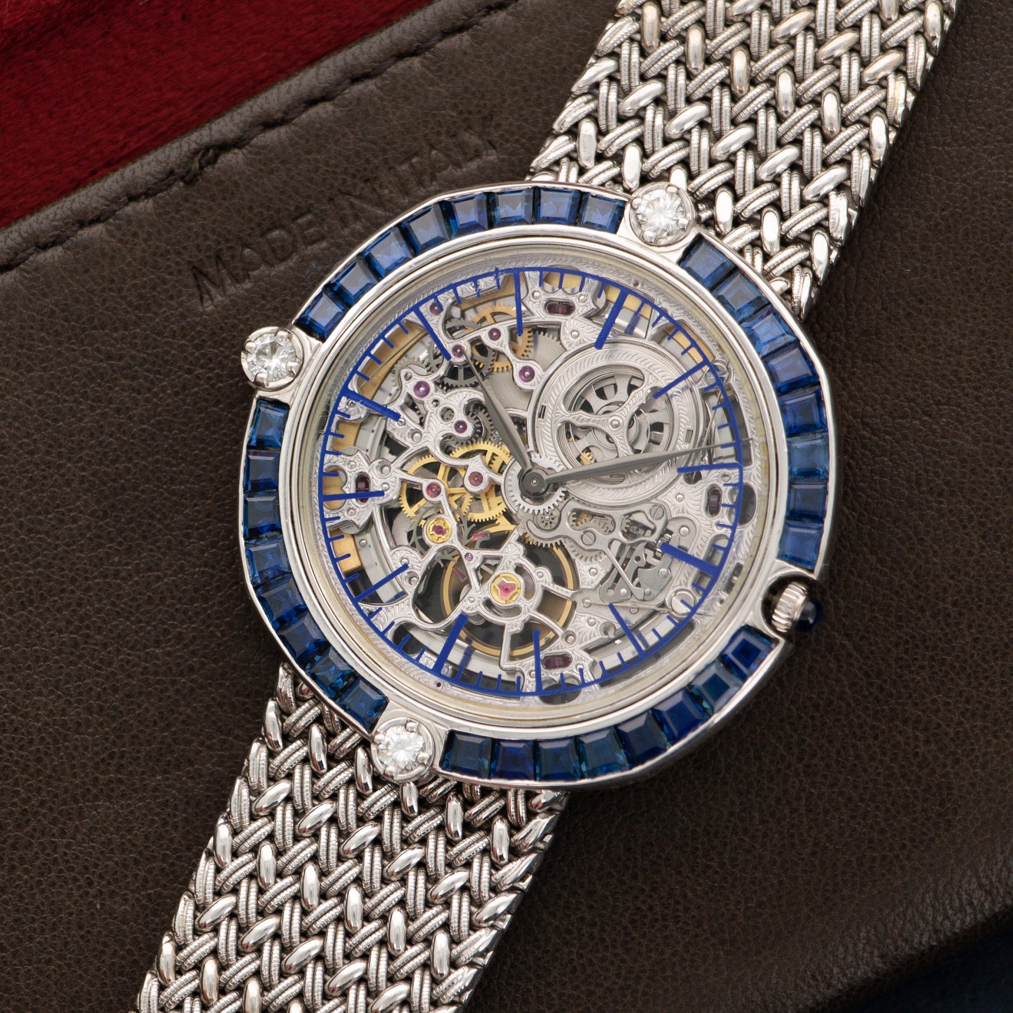Audemars Piguet - Audemars Piguet White Gold Oversized Skeleton Sapphire & Diamond Watch - The Keystone Watches