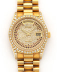 Rolex - Rolex Yellow Gold Day-Date Pave Diamond & Ruby Watch Ref. 18388 - The Keystone Watches