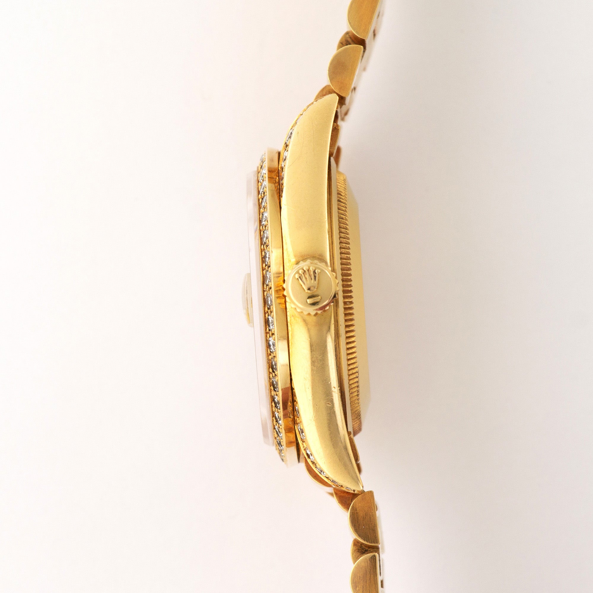 Rolex - Rolex Yellow Gold Day-Date Pave Diamond & Ruby Watch Ref. 18388 - The Keystone Watches