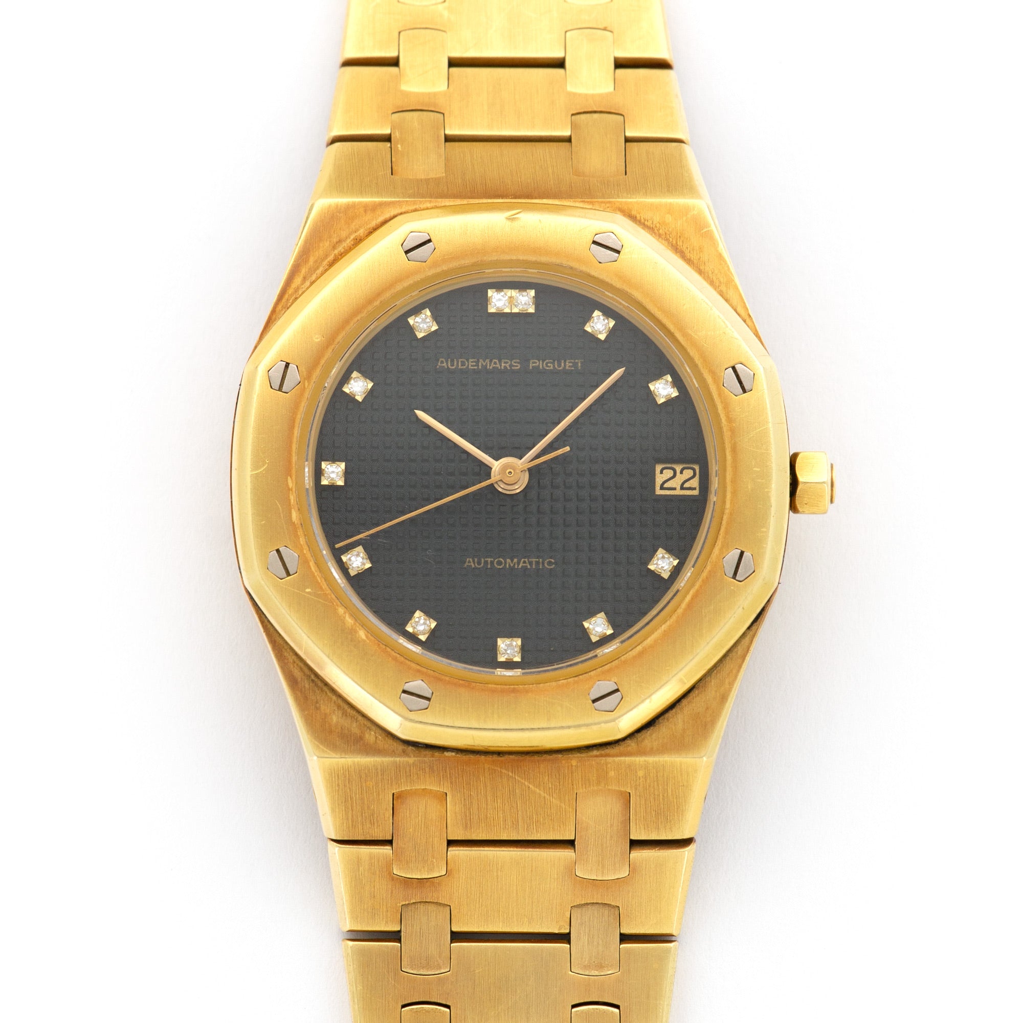 Audemars Piguet - Audemars Piguet Yellow Gold Royal Oak Diamond Watch - The Keystone Watches