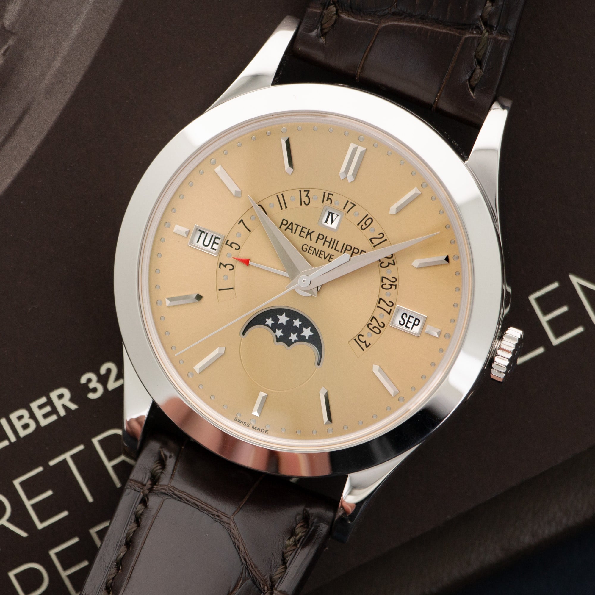 Patek Philippe - Patek Philippe Platinum Perpetual Calendar Retrograde Watch Ref. 5496 - The Keystone Watches