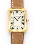 Cartier - Cartier Yellow Gold Bamboo Coussin Watch - The Keystone Watches