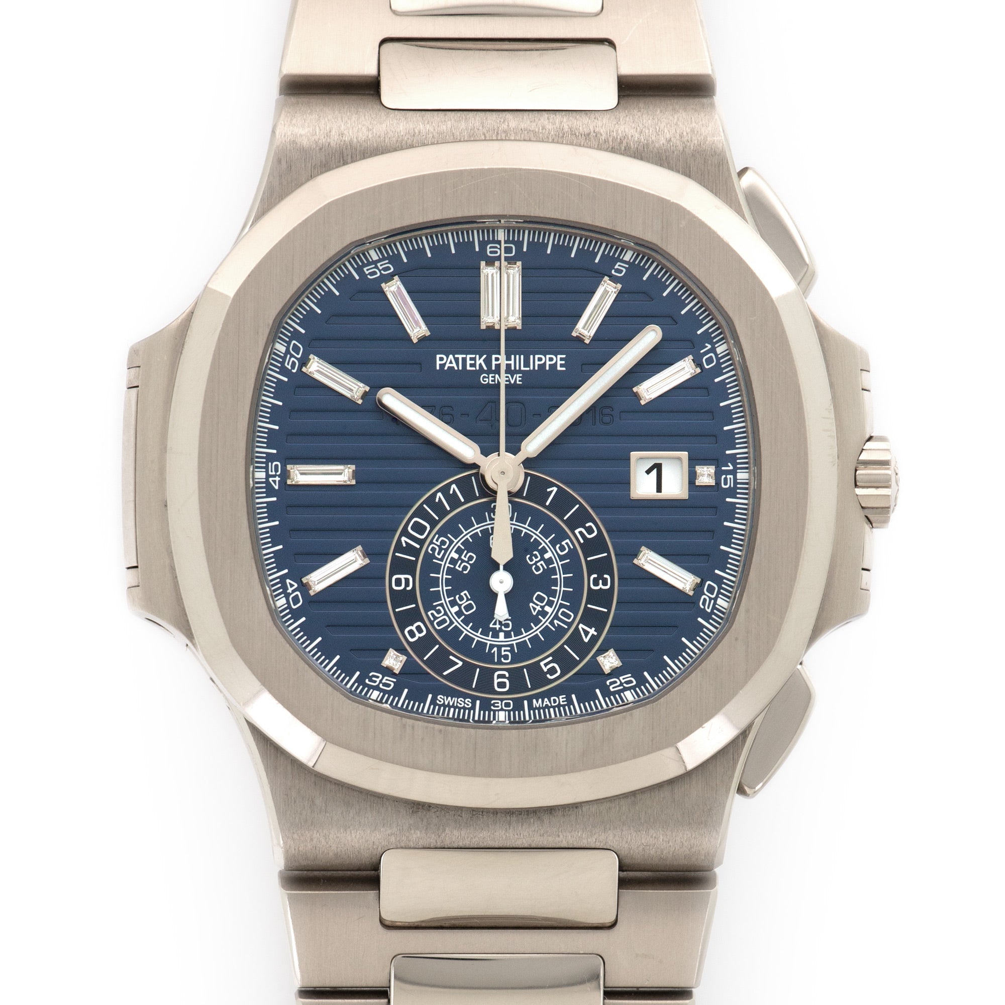 Patek Philippe - Patek Philippe White Gold Nautilus Chronograph Watch Ref. 5976 - The Keystone Watches