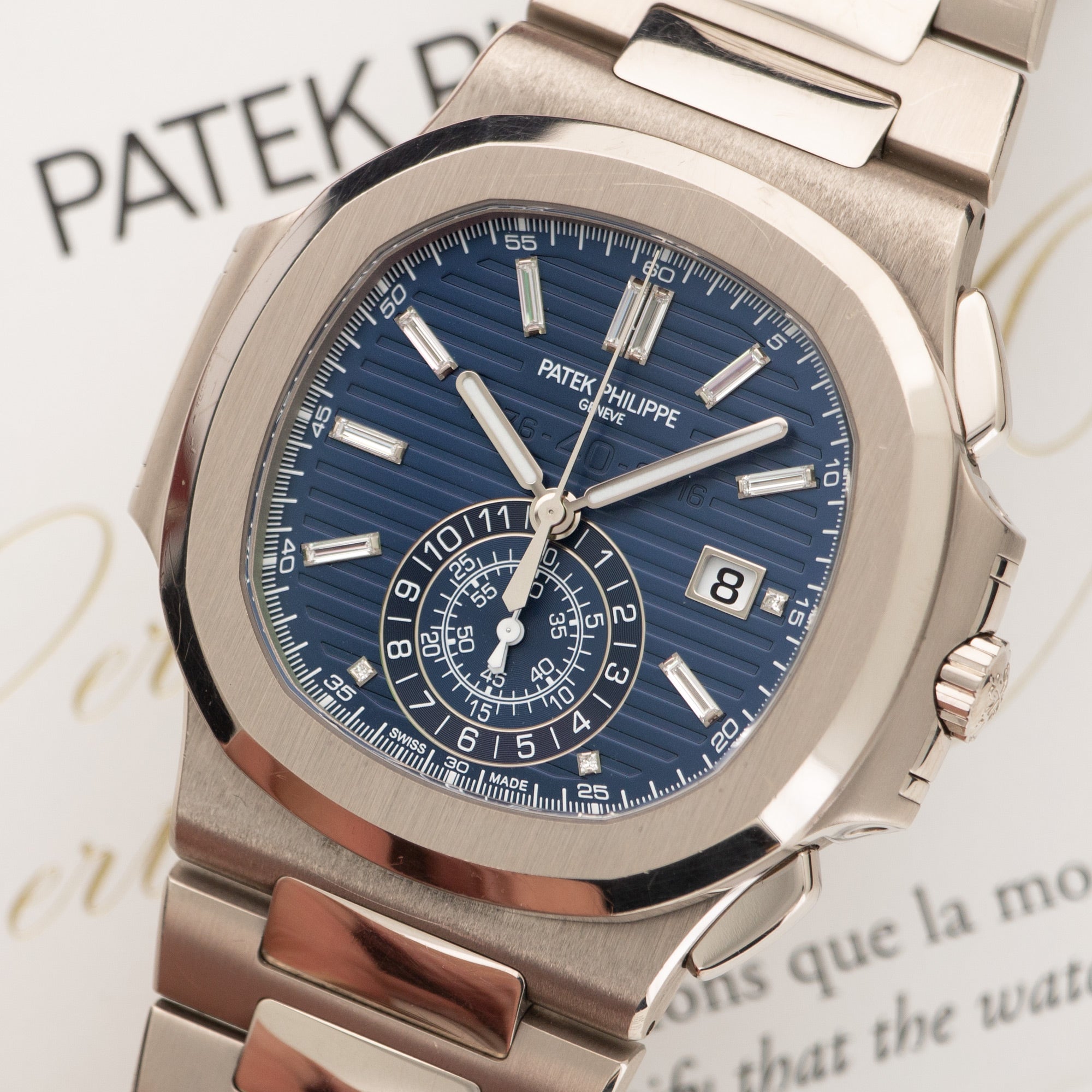 Patek Philippe - Patek Philippe White Gold Nautilus Chronograph Watch Ref. 5976 - The Keystone Watches