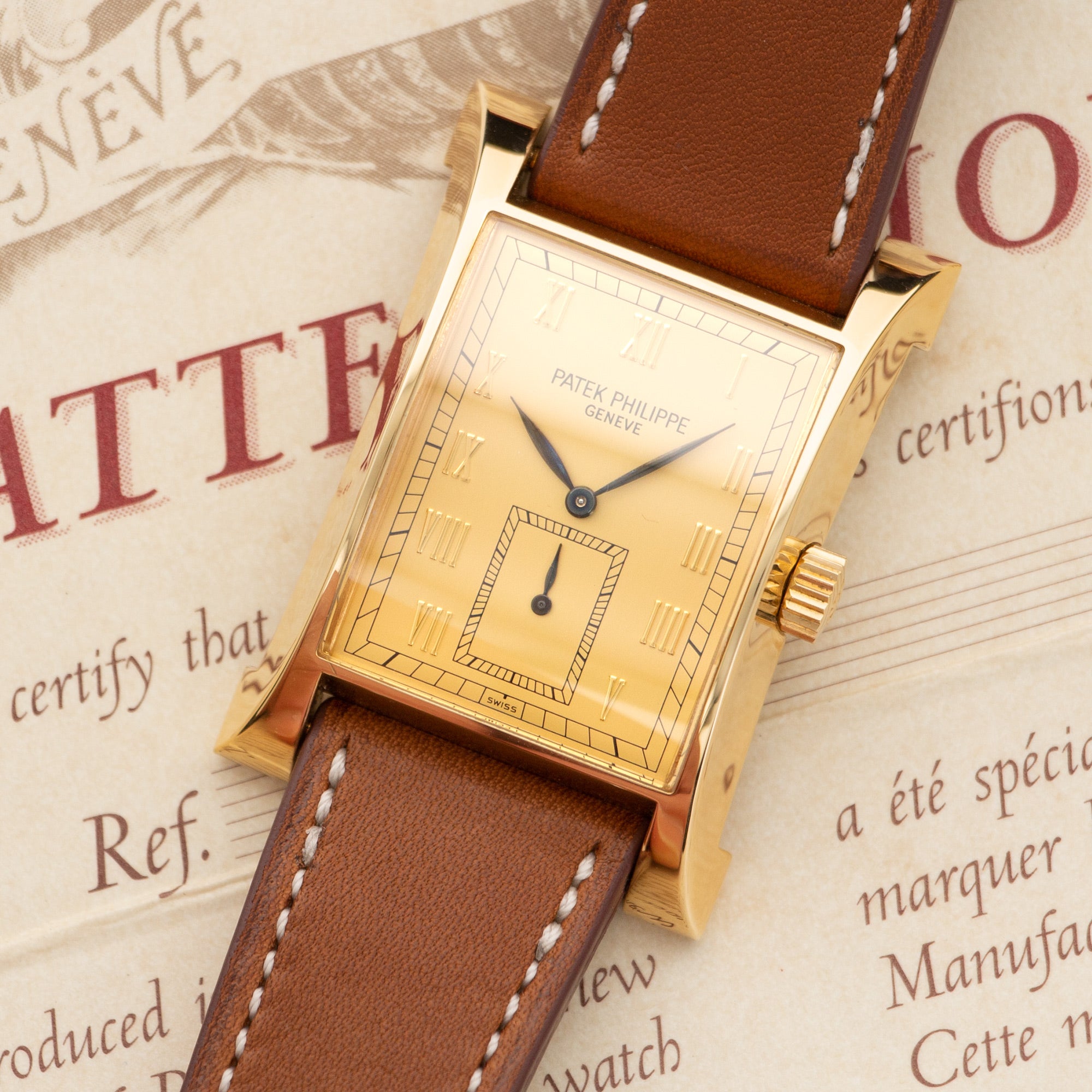 Patek Philippe - Patek Philippe Yellow Gold Pagoda Commemoration 1997 Watch Ref. 5500 - The Keystone Watches