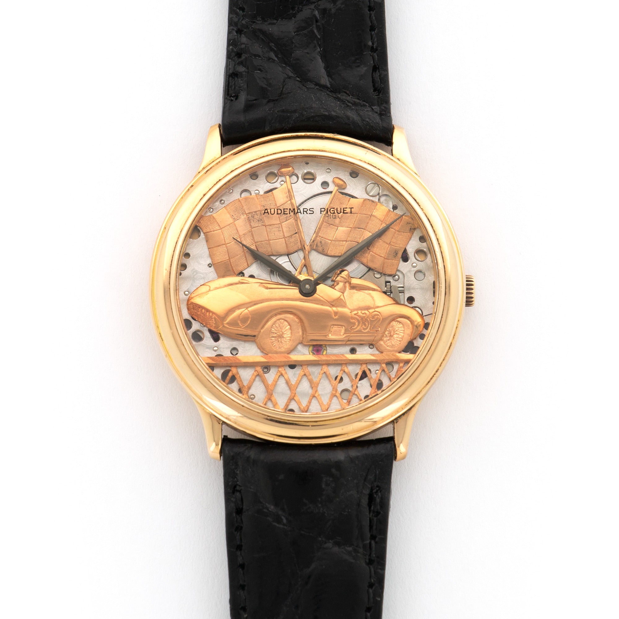 Audemars Piguet - Audemars Piguet Rose Gold Skeletonized Ferrari Racing Car Watch, Ref. 14677 - The Keystone Watches