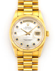 Rolex - Rolex Yellow Gold Day-Date Mother of Pearl Sapphire Watch Ref. 18238 - The Keystone Watches