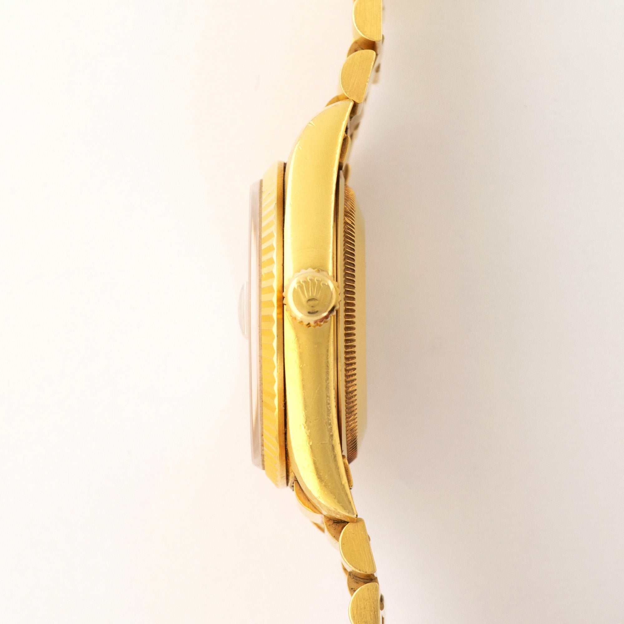 Rolex - Rolex Yellow Gold Day-Date Mother of Pearl Sapphire Watch Ref. 18238 - The Keystone Watches