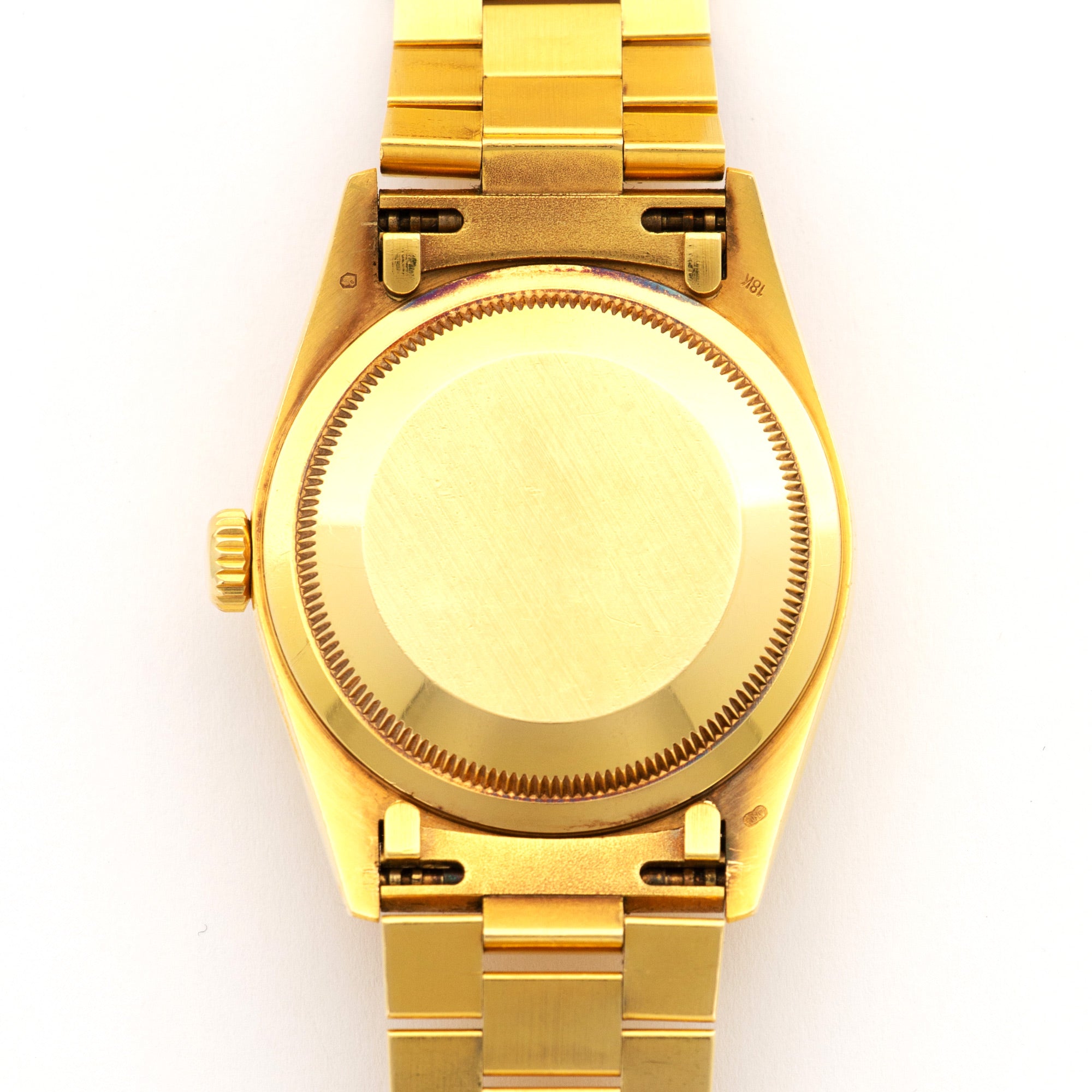 Rolex - Rolex Yellow Gold Day-Date Mother of Pearl Sapphire Watch Ref. 18238 - The Keystone Watches