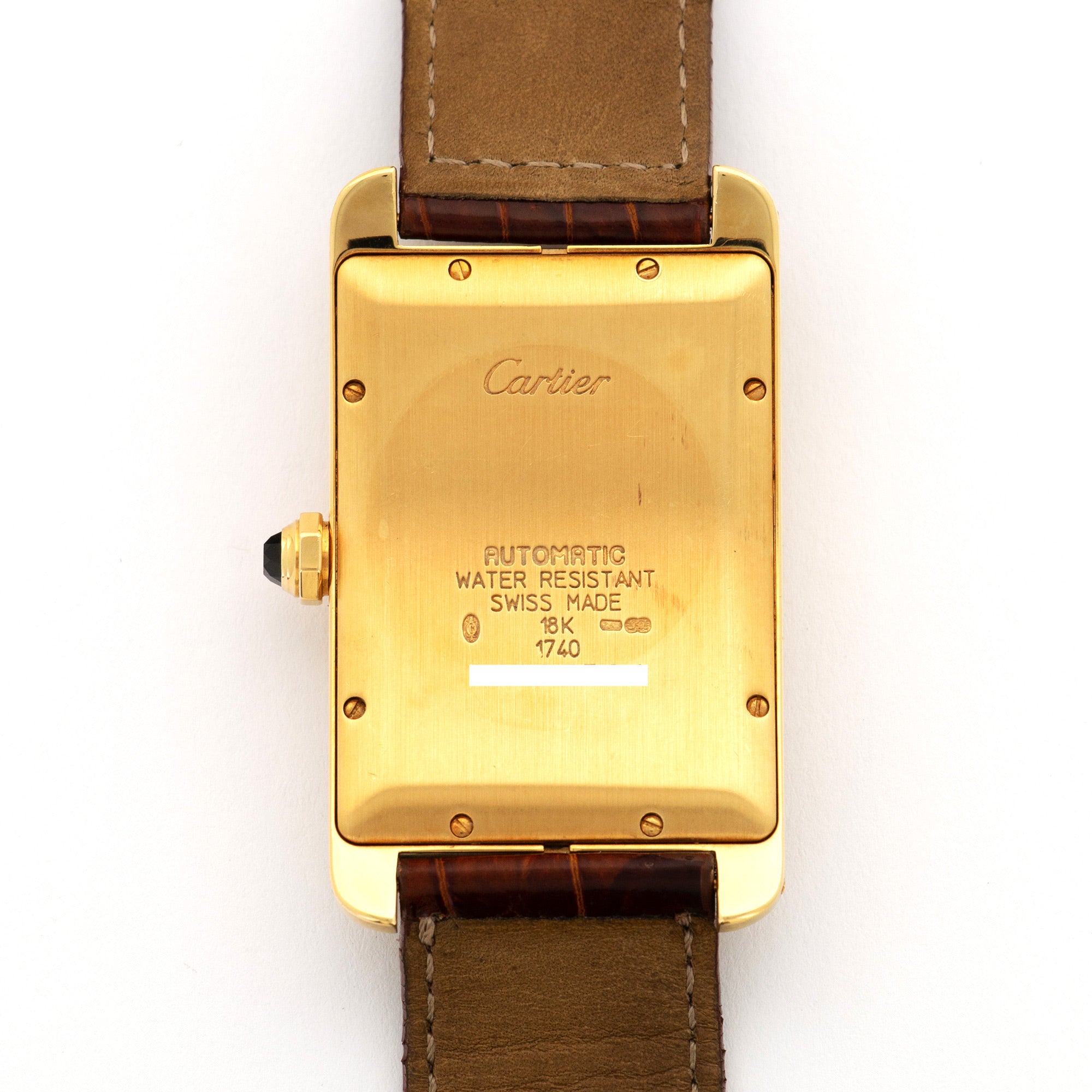 Cartier - Cartier Yellow Gold Tank Americaine Automatic Strap Watch - The Keystone Watches