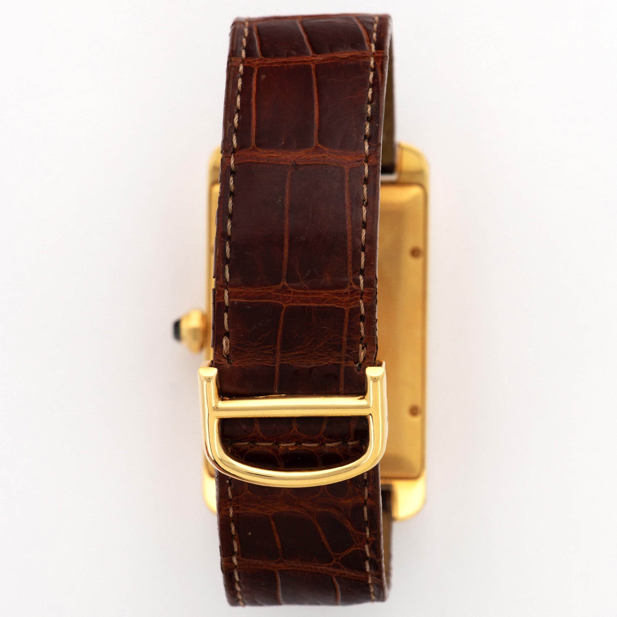 Cartier - Cartier Yellow Gold Tank Americaine Automatic Strap Watch - The Keystone Watches