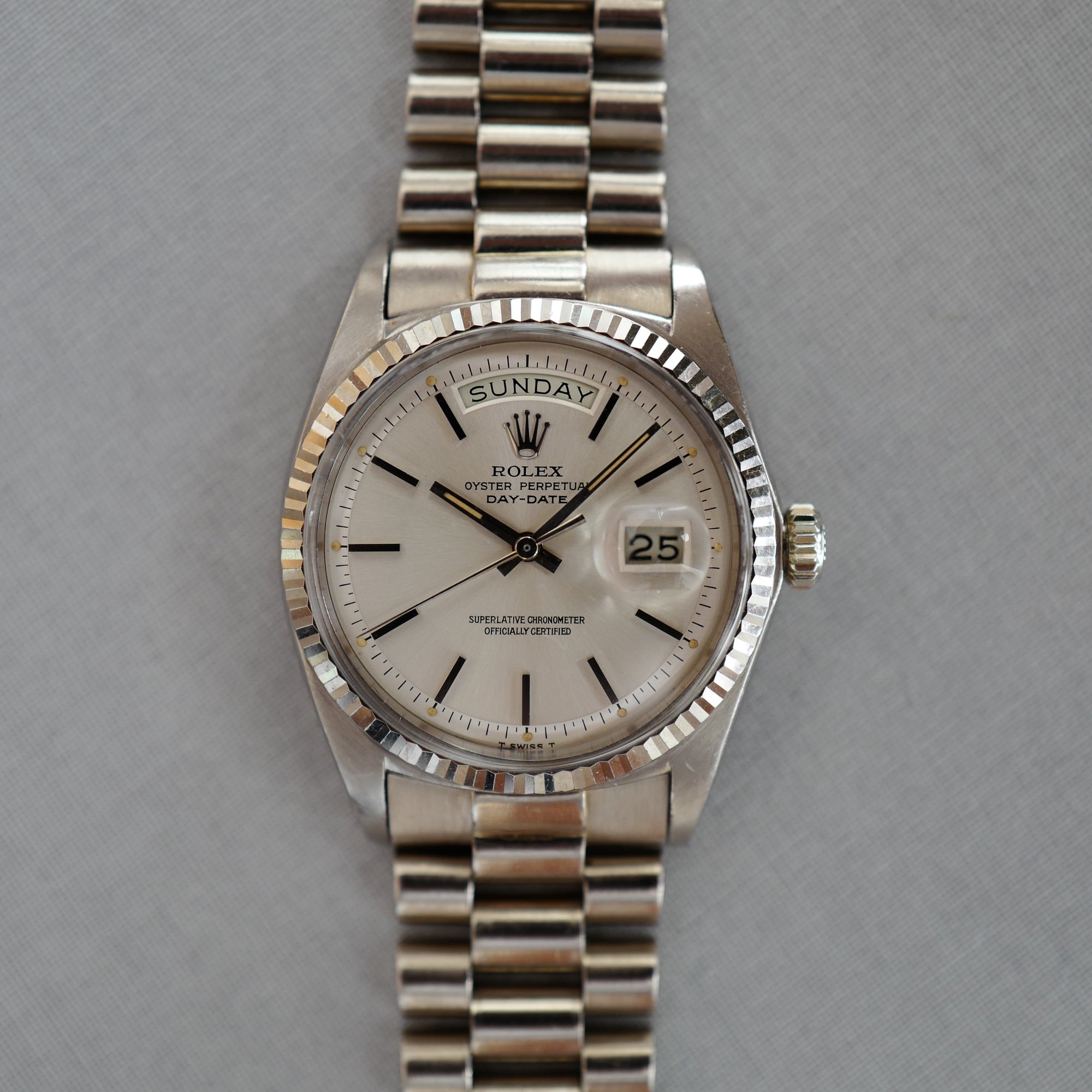 Rolex - Rolex White Gold Day-Date Watch Ref. 1803 with Original Paper - The Keystone Watches