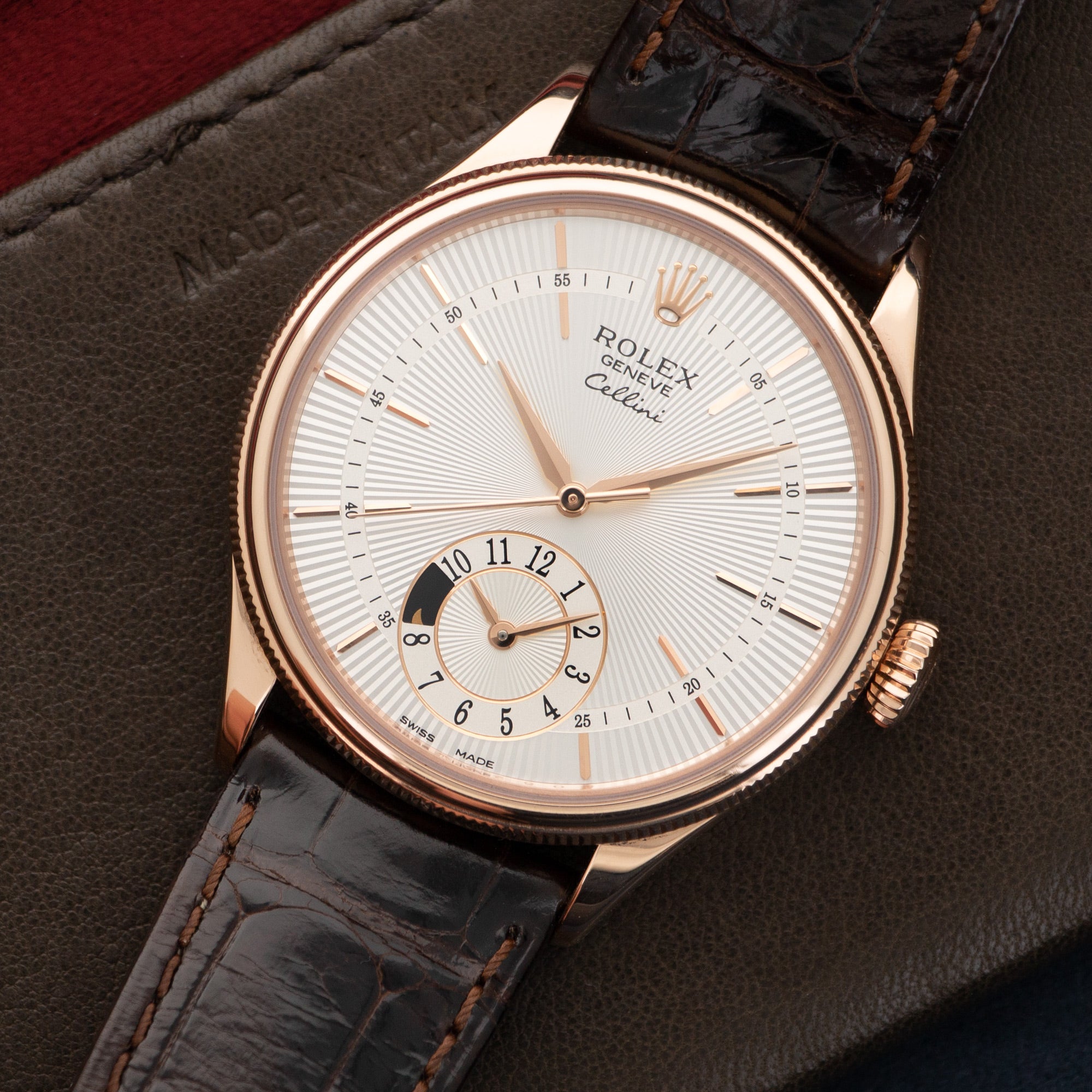 Rolex - Rolex Rose Gold Cellini Dual Time Watch Ref. 50525 - The Keystone Watches