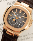 Patek Philippe - Patek Philippe Rose Gold Nautilus Moonphase Watch Ref. 5712 - The Keystone Watches