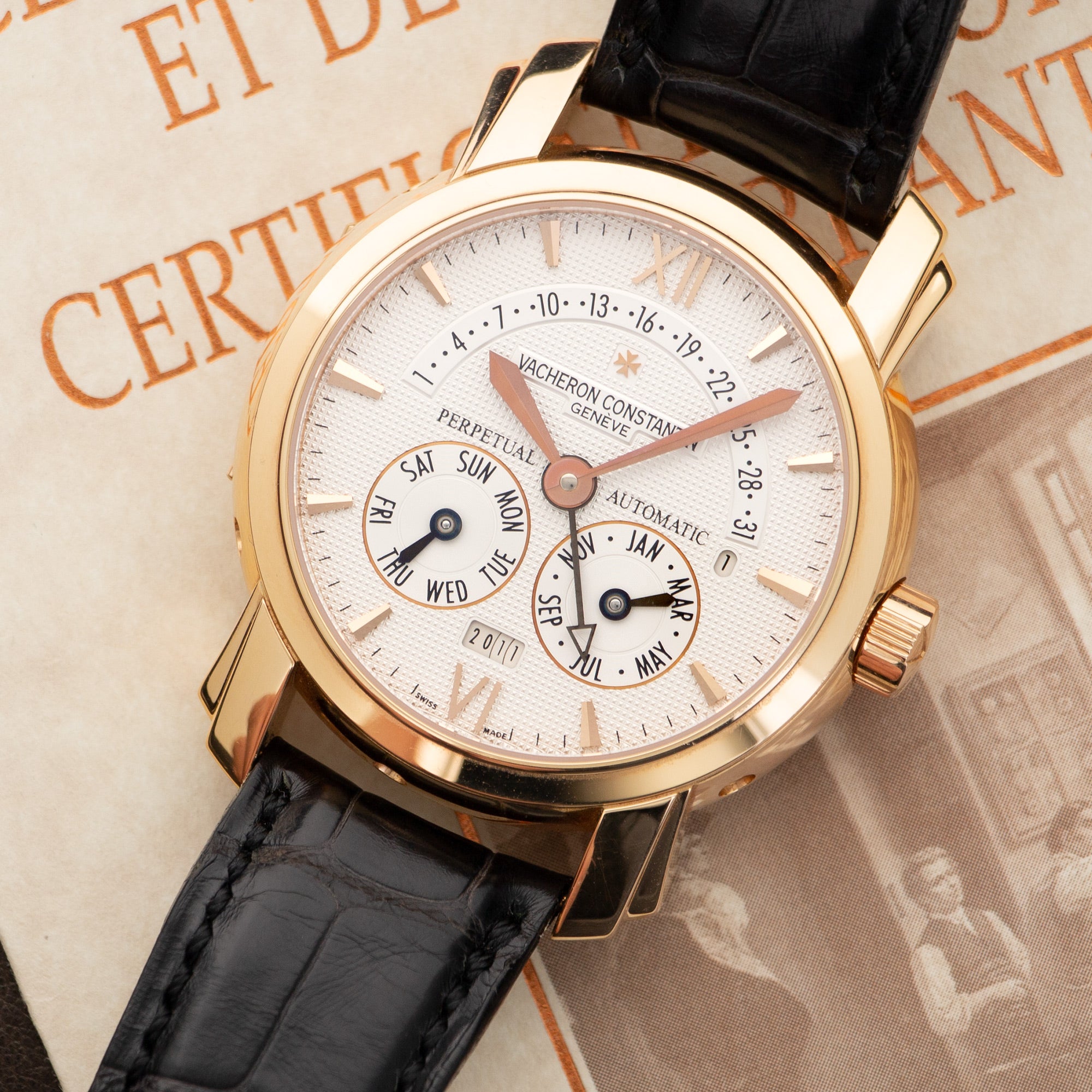 Vacheron Constantin - Vacheron Constantin Rose Gold 31 Day Retrograde Perpetual Calendar Watch - The Keystone Watches