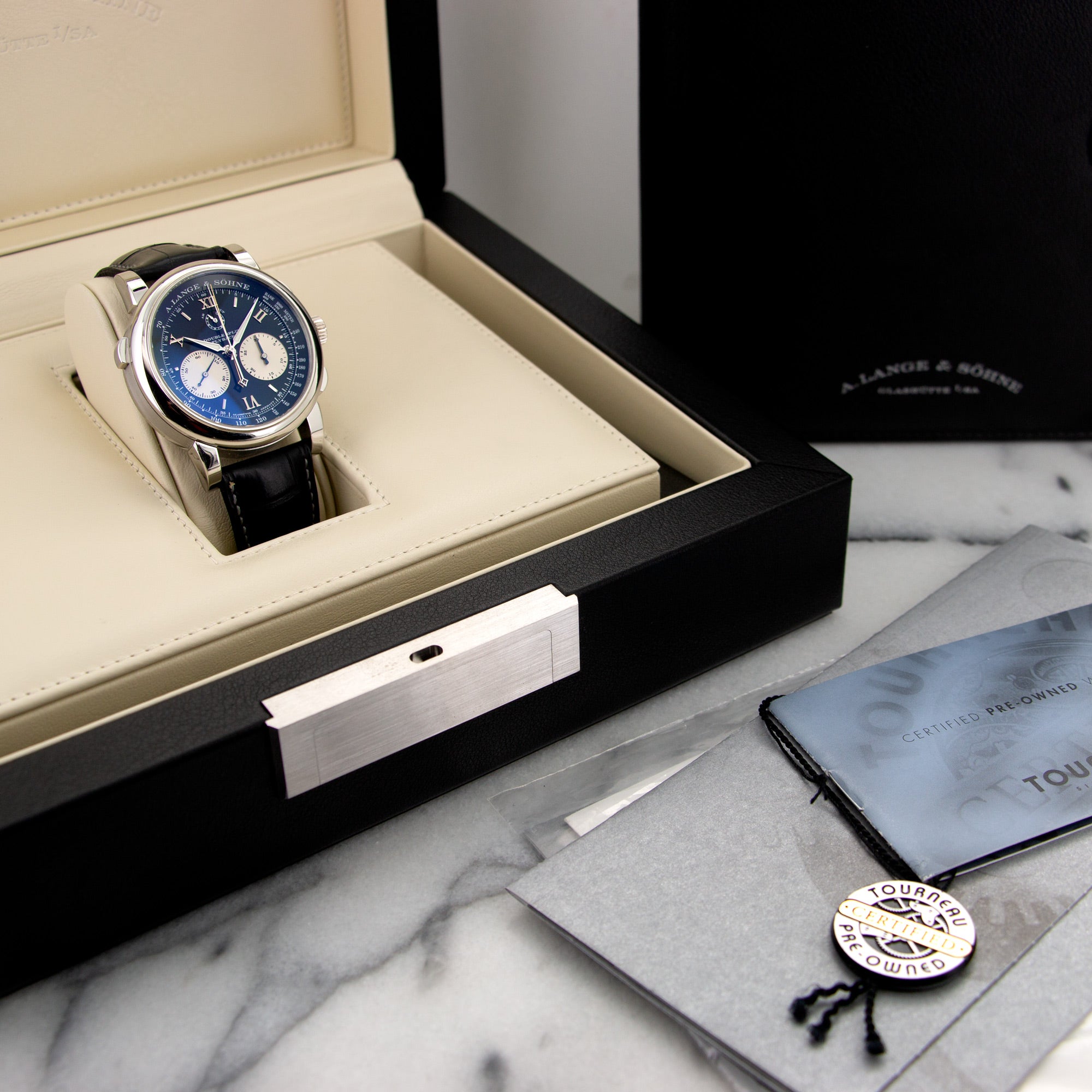 A. Lange &amp; Sohne - A. Lange &amp; Sohne Platinum Double Split Watch Ref. 404.035 - The Keystone Watches