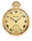 Patek Philippe - Patek Philippe Yellow Gold Enamel Engraved Pocket Watch from 1921 - The Keystone Watches